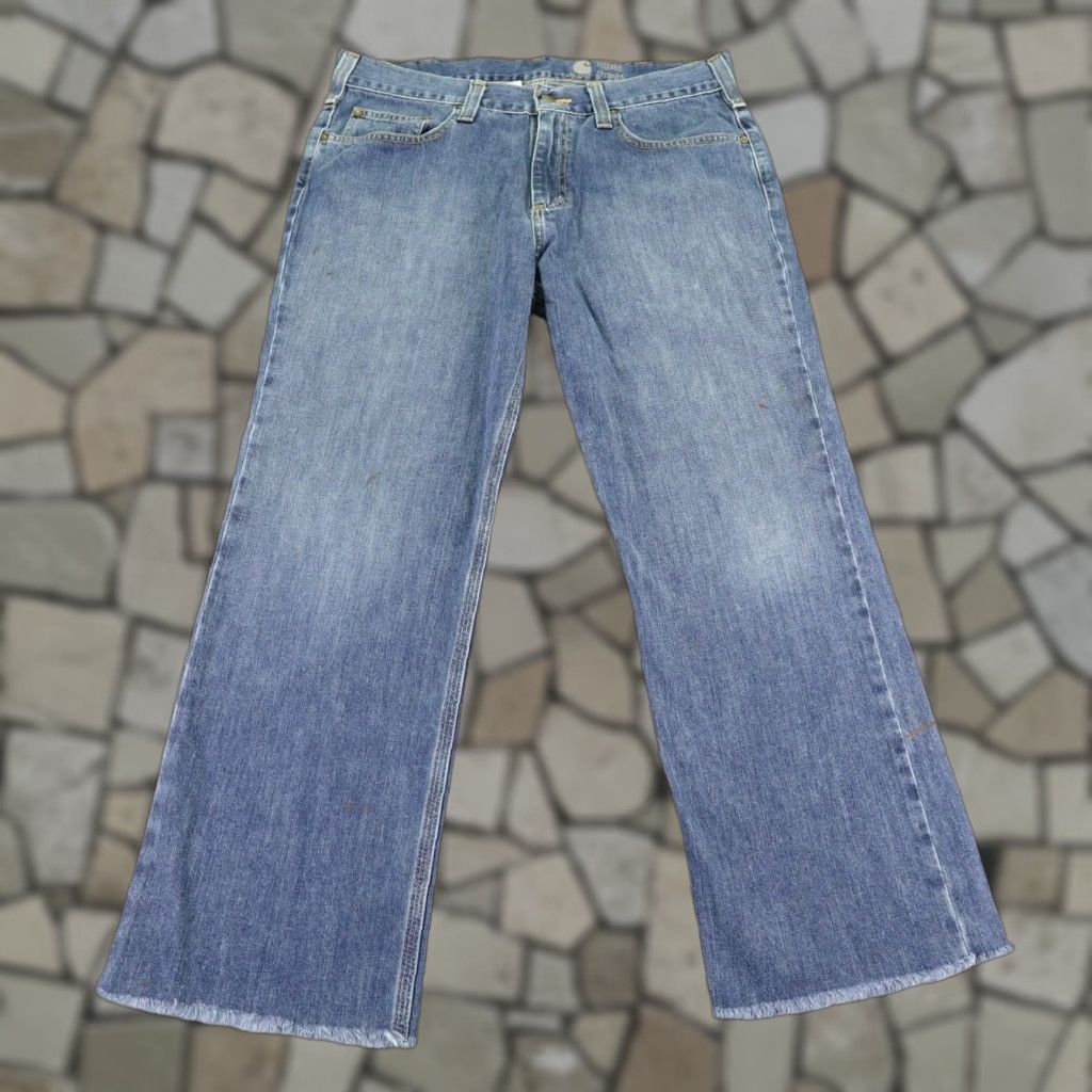 Carhartt Carhartt Jeans Mens 33x30 Blue Denim Relaxed Fit Straight Leg Utility Workwear Size US 34 / EU 50 - 1 Thumbnail