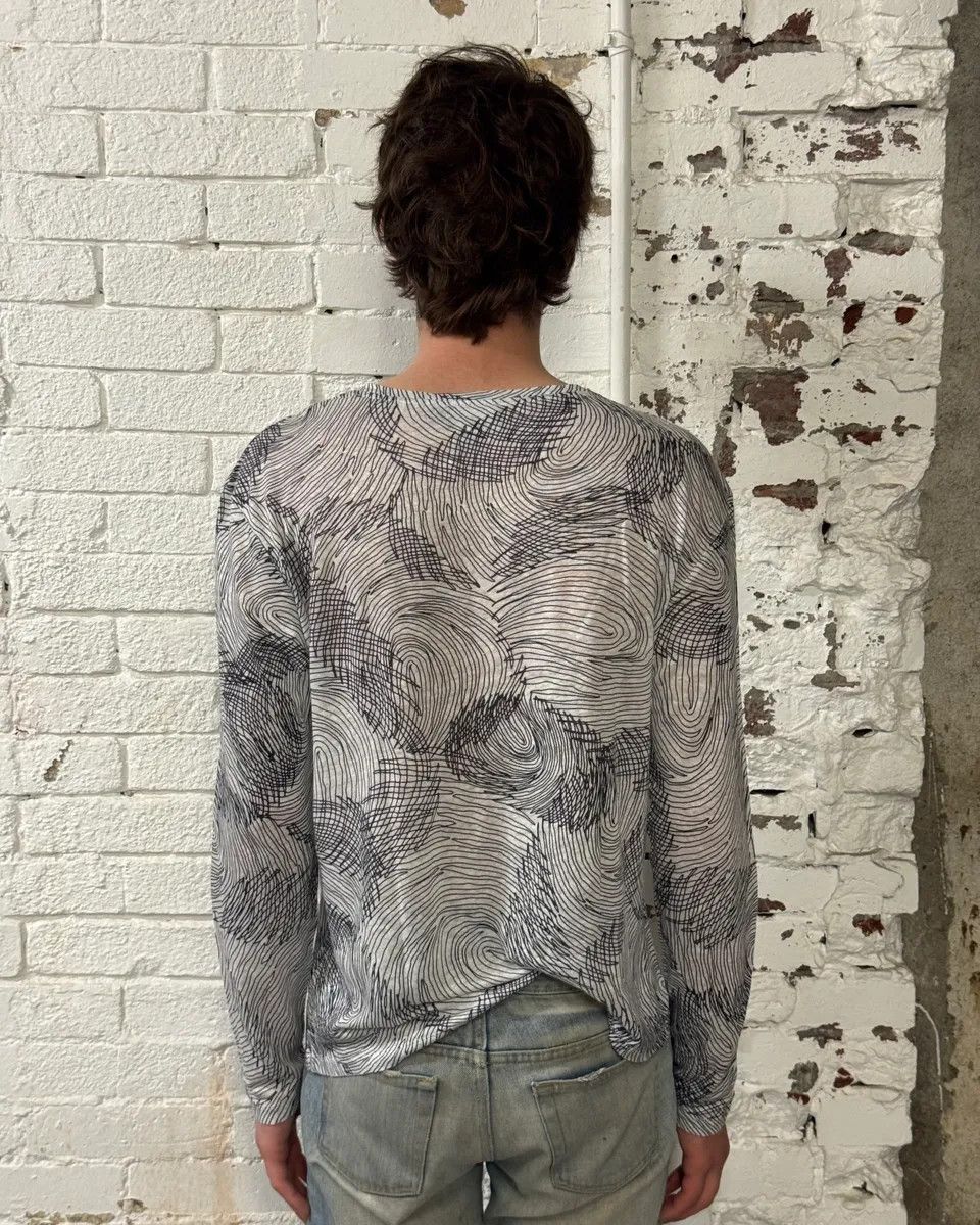 Emporio Armani Emporio Armani White Cotton Graphic Print Long Sleeve T-Shirt Size US M / EU 48-50 / 2 - 3 Thumbnail