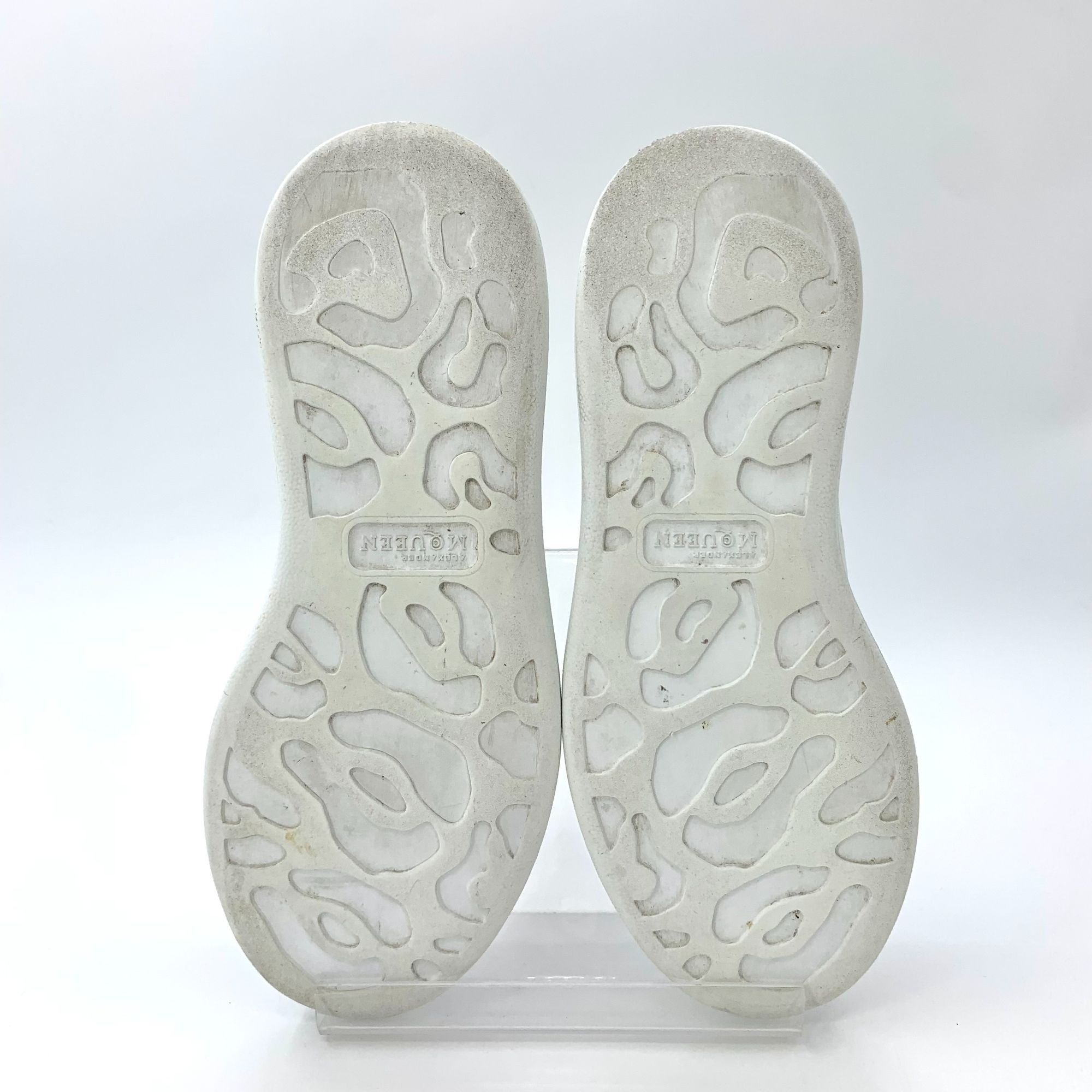 Alexander McQueen Alexander McQueen Womens White Leather Pink Suede Sneakers Size US 7 / IT 37 - 5 Thumbnail