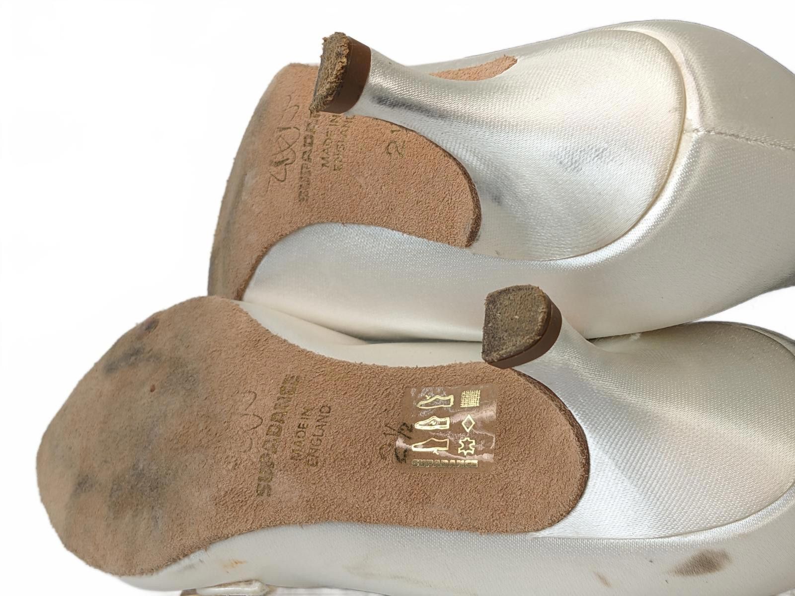 Other SupaDance England 1023 Dance Shoes White Satin Pearl US 4.5 Size US 4.5 / IT 34.5 - 8 Thumbnail