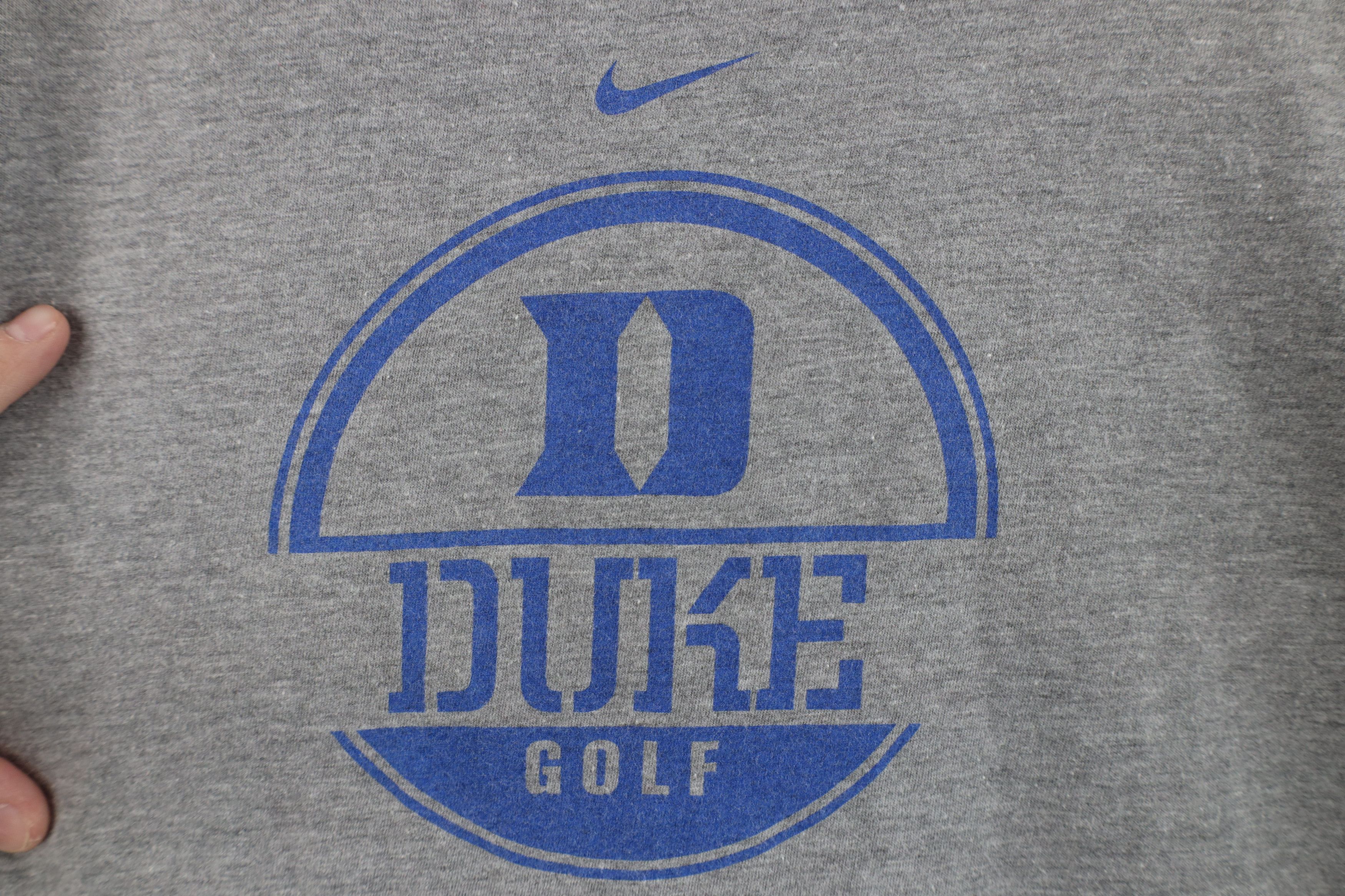 Nike × Vintage Nike Duke University Golf Short Sleeve T-Shirt Heather Gray Size XL / US 12-14 / IT 48-50 - 4 Thumbnail
