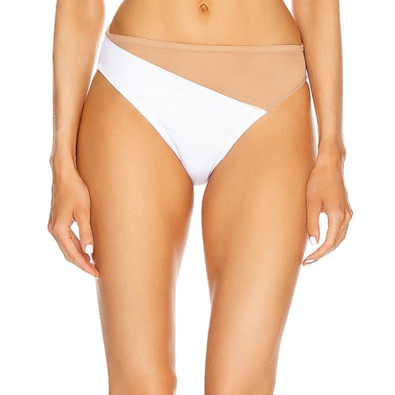 Norma Kamali Norma Kamali | NWT Snake Mesh Bottom Swimsuit in White XS Size XS / US 0-2 / IT 36-38 - 1 Thumbnail