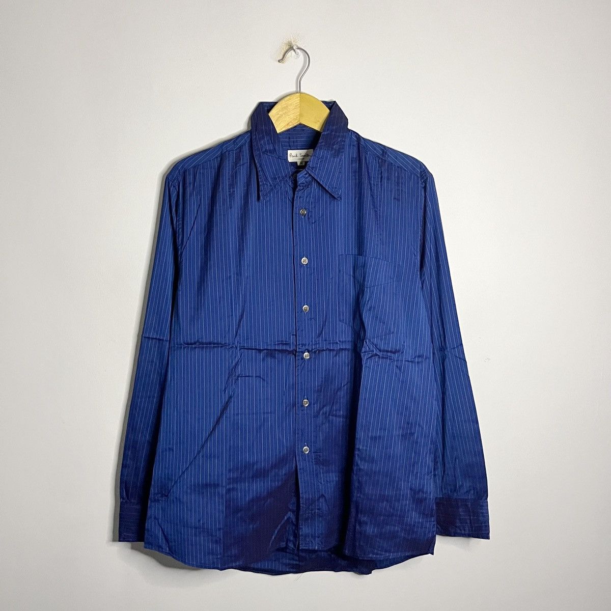 Paul Smith Paul Smith Blue Pinstripe Long Sleeve Dress Shirt Size US M / EU 48-50 / 2 - 1 Thumbnail