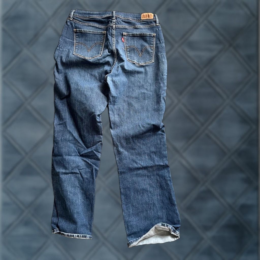 Vintage LEVIS 512 Jeans Bootcut Women 14 Slim 31x29 Blue Stone Wash Stretch 90s Designer Logo Regular Fit Size 31" - 1 Thumbnail