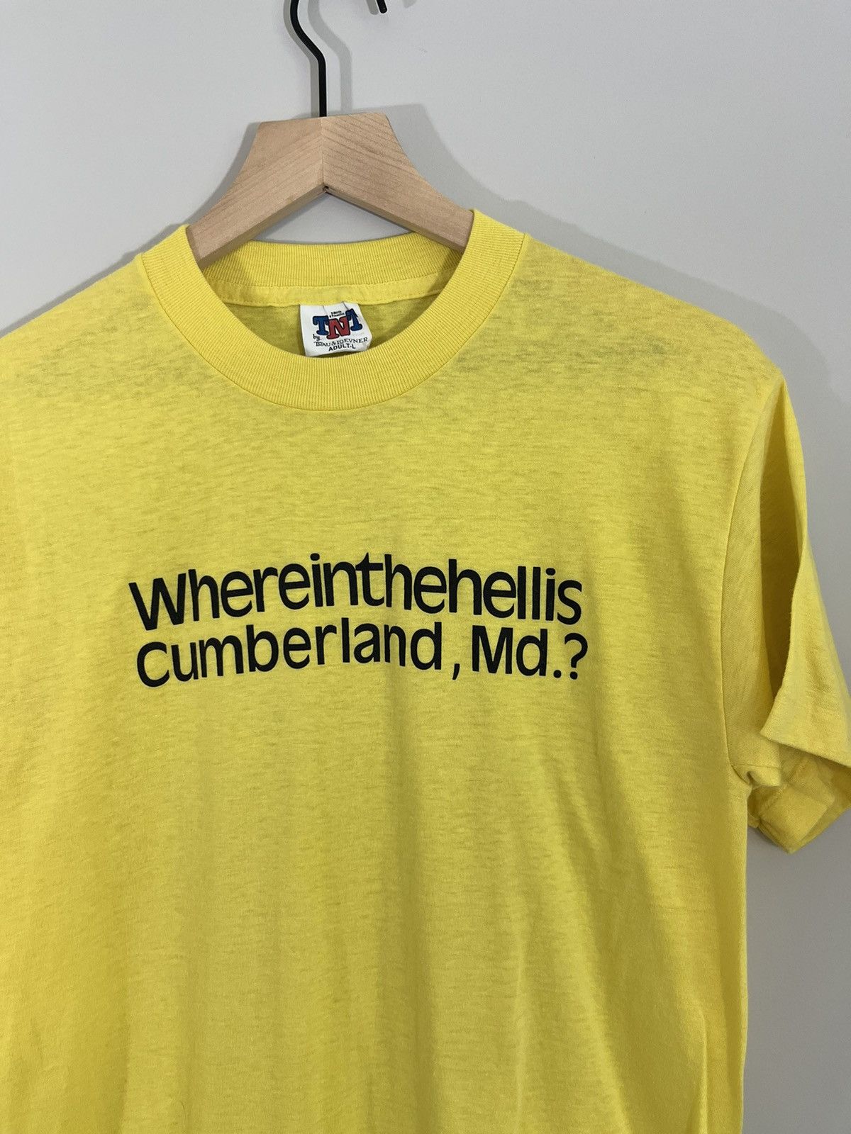 Vintage Single Stitch Hell Slogan 80s Tee Size US L / EU 52-54 / 3 - 2 Thumbnail