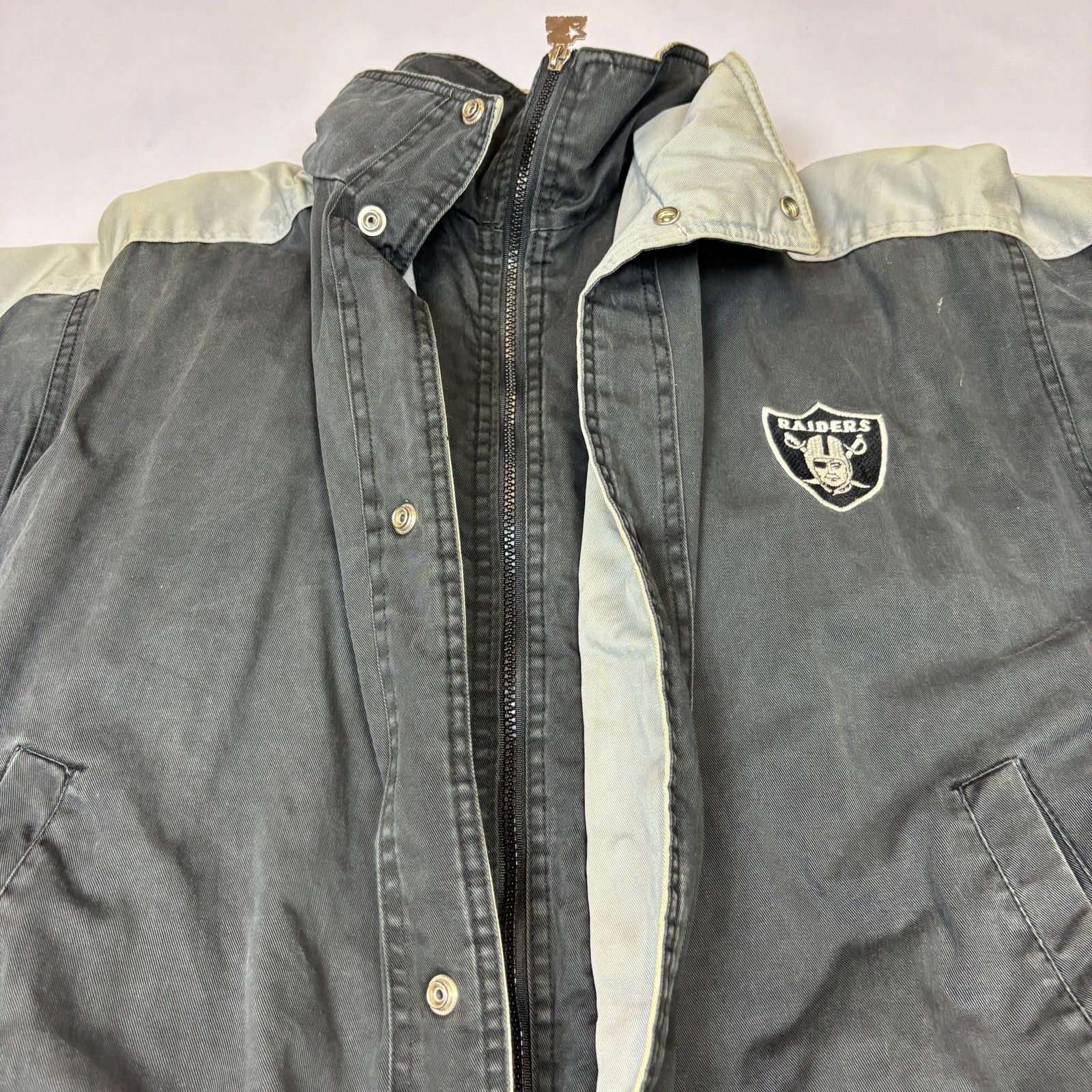 Starter Vintage Starter Raiders Cotton Jacket Mens Medium Distressed Size US M / EU 48-50 / 2 - 6 Thumbnail