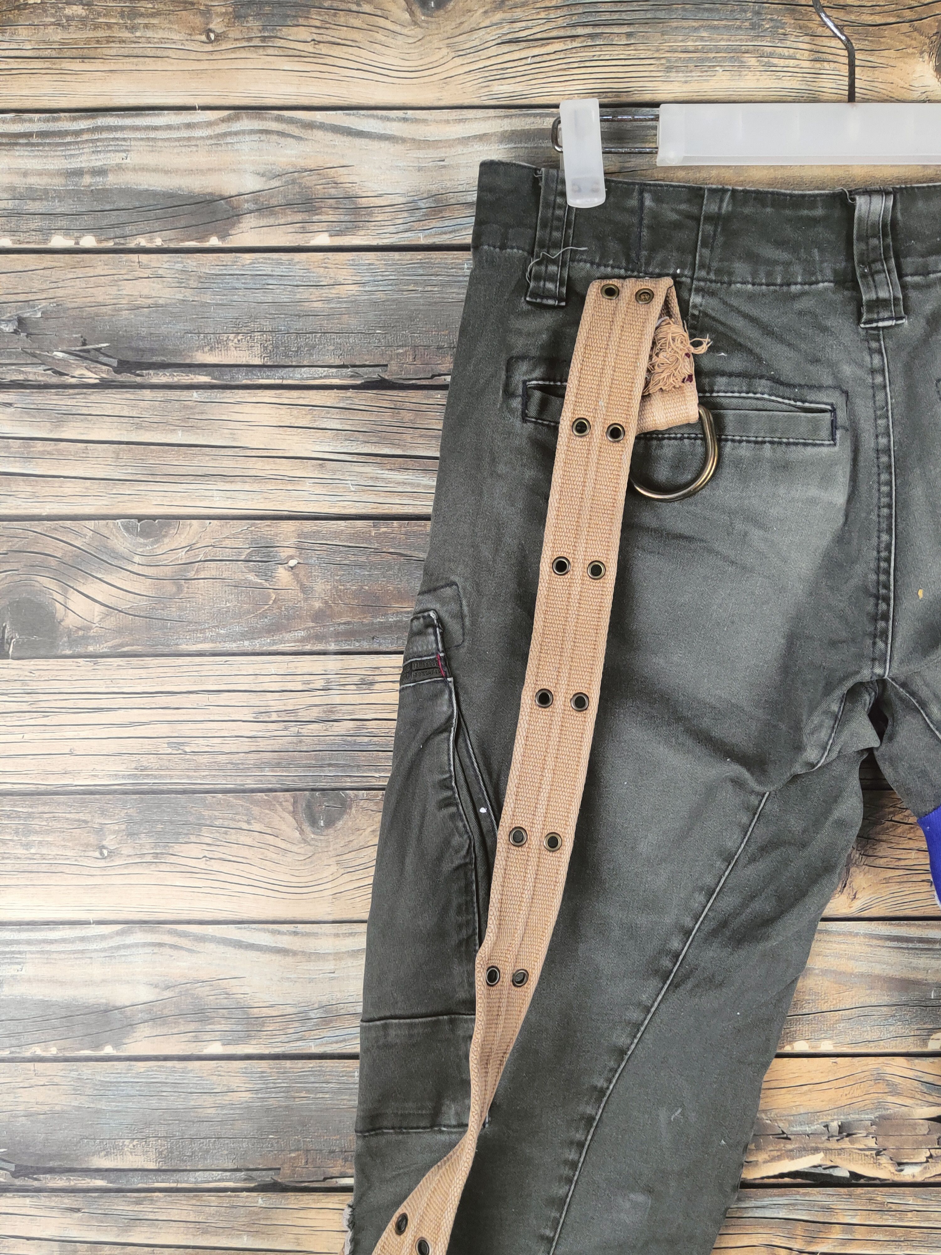 Japanese Brand DL Genba-Xebec Black Multipocket Custom Cargo Pants #47-018 Size US 30 / EU 46 - 8 Thumbnail