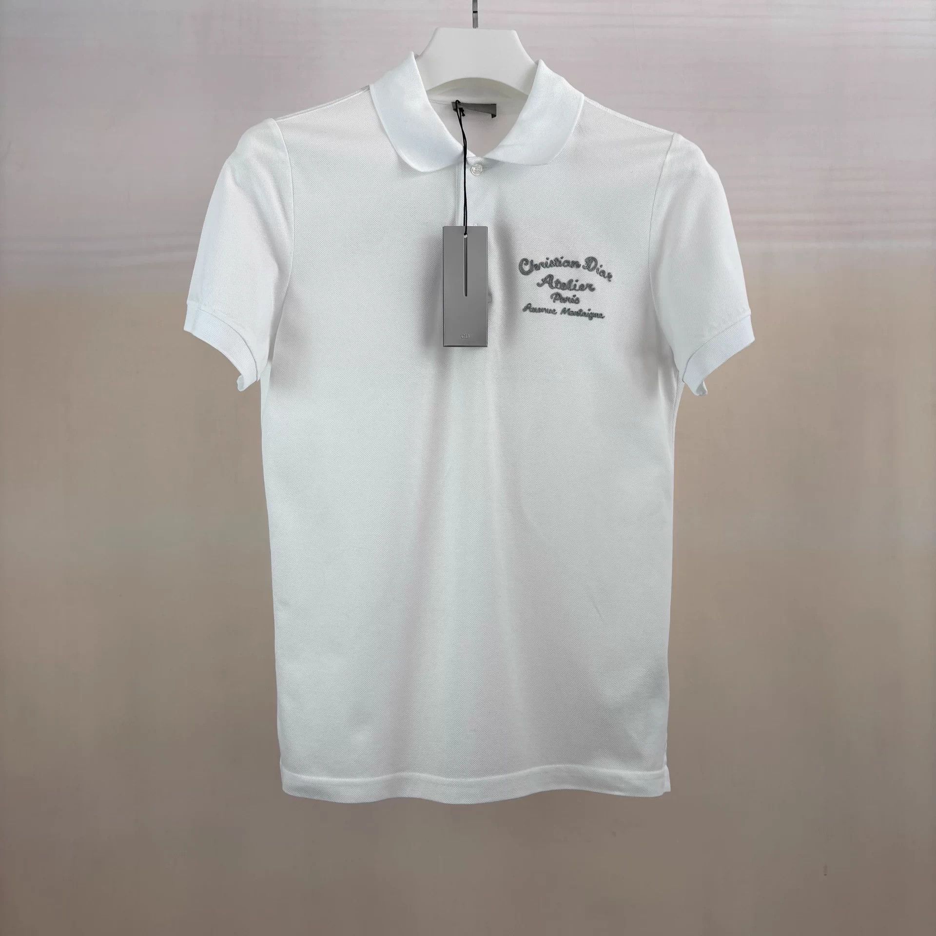 Dior Dior White Embroidered Logo Fitted XS Polo New Size US XS / EU 42 / 0 - 1 Thumbnail