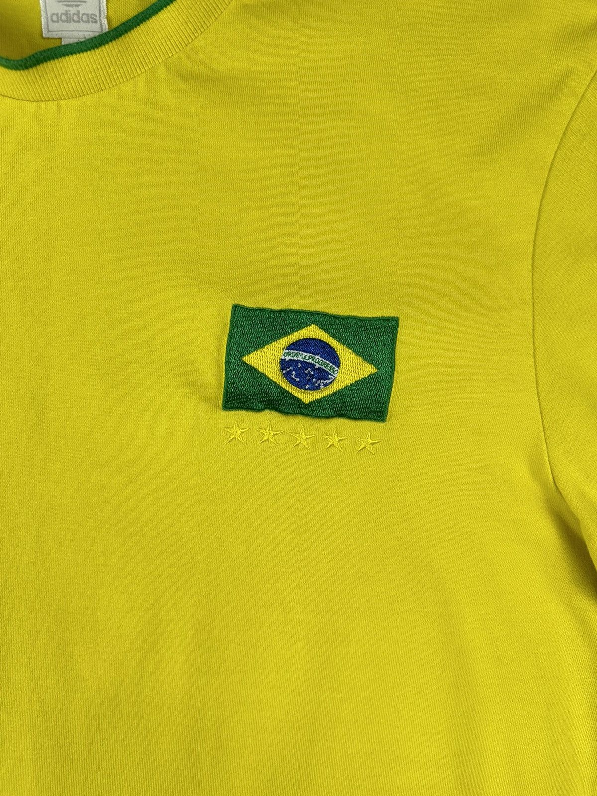 Adidas Adidas Brazil National Team 2010 Soccer Cotton Shirt Size US L / EU 52-54 / 3 - 5 Thumbnail