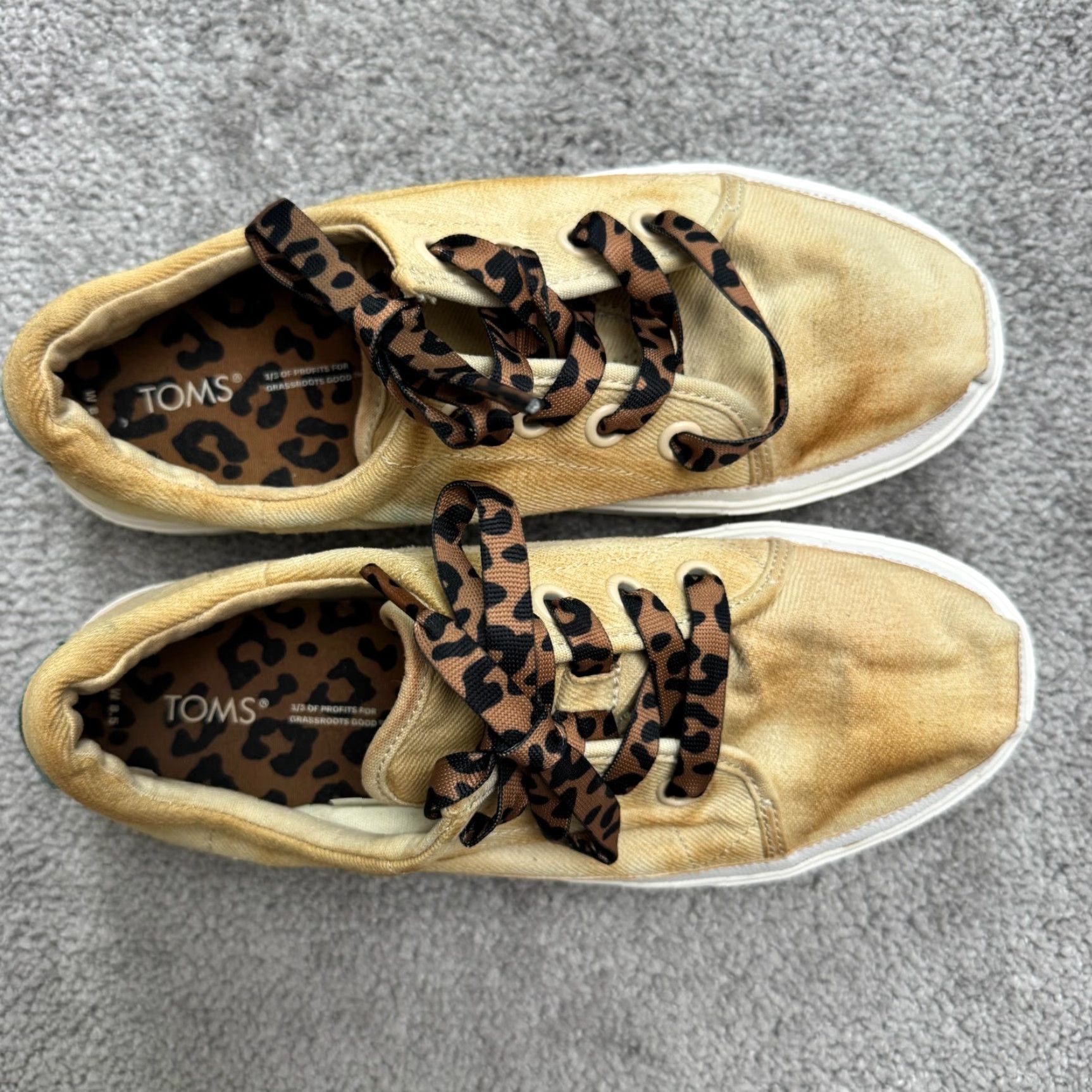 Toms VINTAGE N? Not vintage actually. TOMS Leopard Sneaker | Fenix Lug Sole Casual Womens Shoe | 8.5 Beige Tan | Street, Travel, Everyday Size US 8.5 / IT 38.5 - 2 Thumbnail