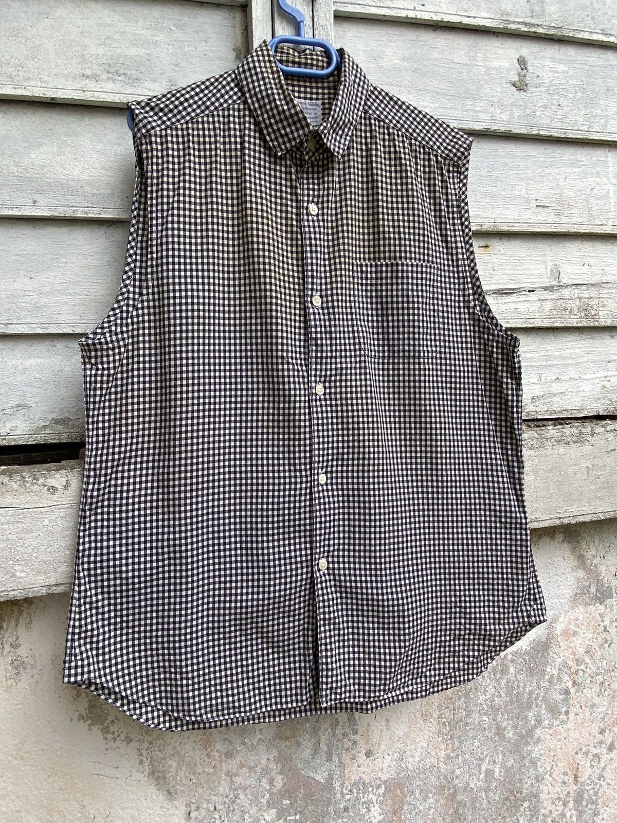 CDG by Comme des Garcons × Comme des Garcons × Rei Kawakubo Comme Des Garcon Ad 2010 Sleeveless Plaid Button Shirt Size US M / EU 48-50 / 2 - 3 Thumbnail
