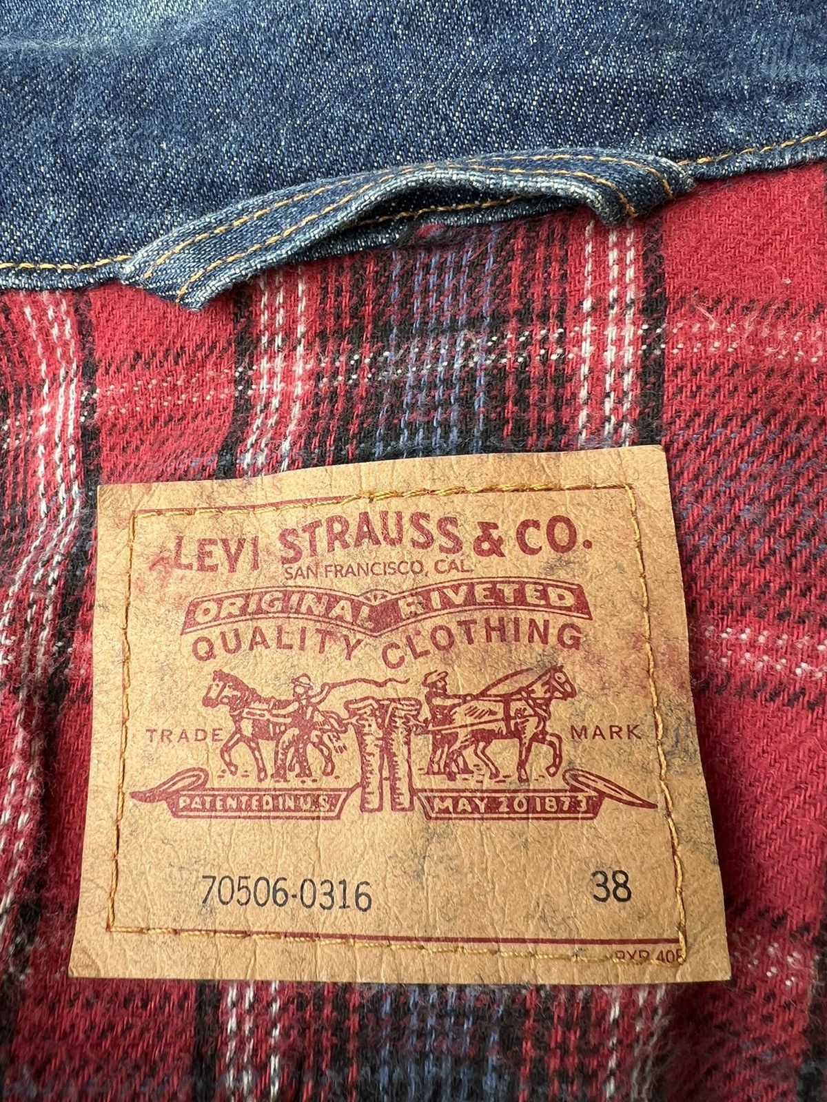 Levi's Vintage 90s Levi’s 70506 Blanket Denim Trucker Jacket Size US M / EU 48-50 / 2 - 20 Thumbnail