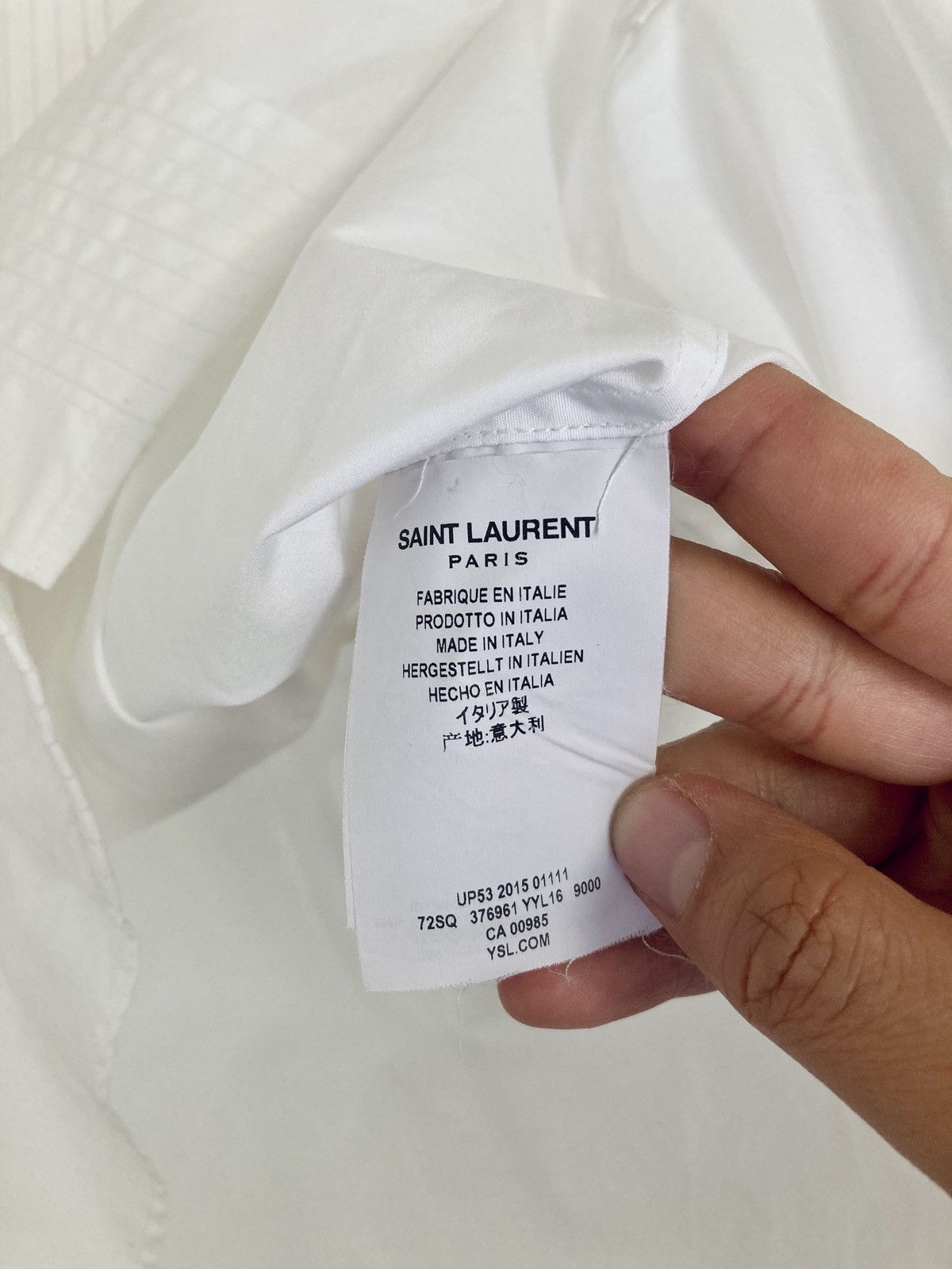 Saint Laurent Paris SAINT LAURENT PARIS BY HEDI SLIMANE PLEATED BIB TUXEDO SHIRT Size 38R - 5 Thumbnail