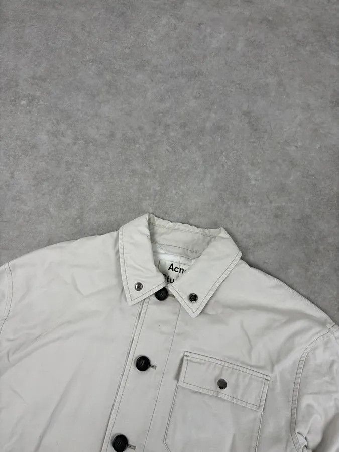 Acne Studios Acne Studios White Creamy Worker Buttoned Jacket Size US M / EU 48-50 / 2 - 4 Thumbnail