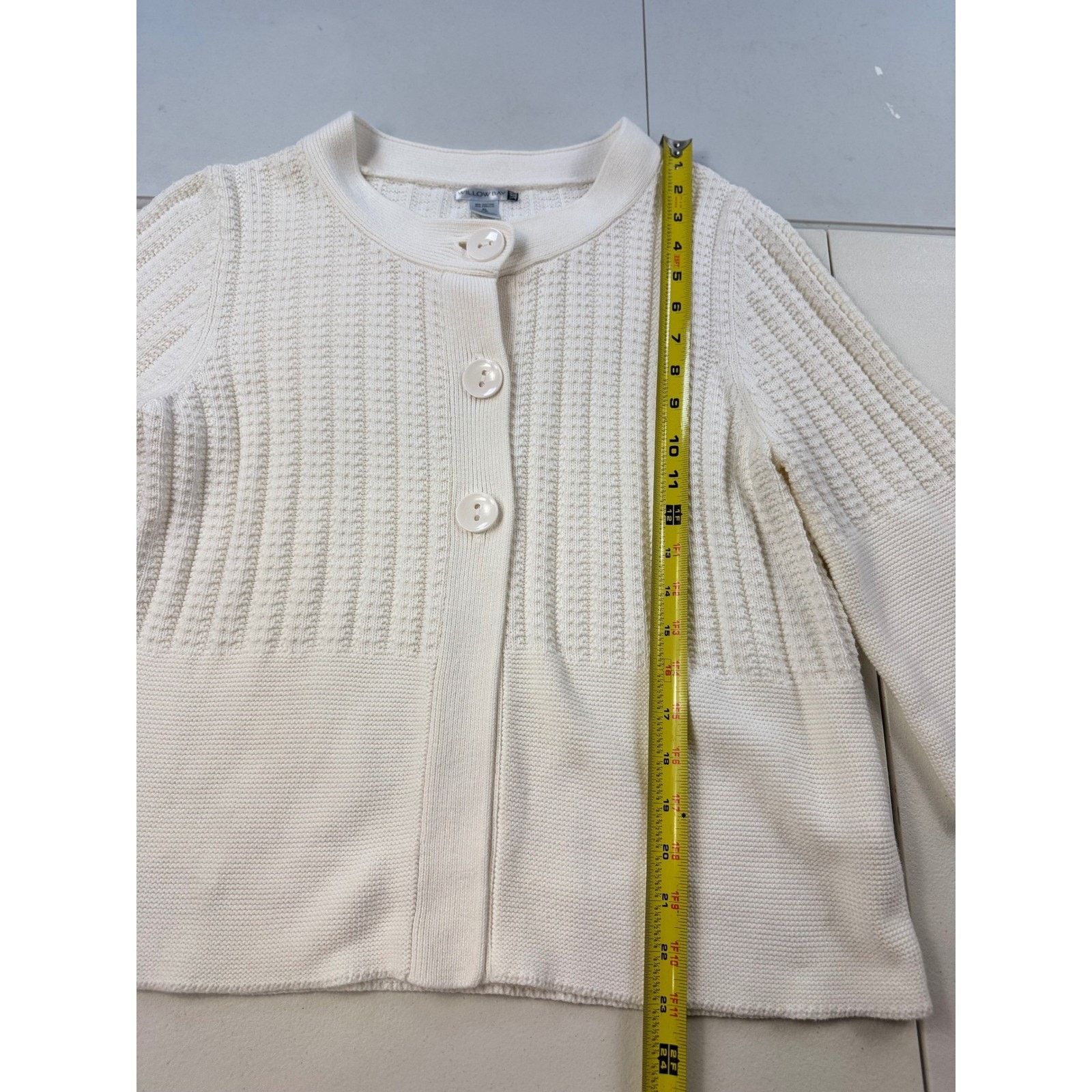 & Other Stories Willow Bay Button Front Cardigan Women's XL Cream Cotton Size XL / US 12-14 / IT 48-50 - 3 Thumbnail