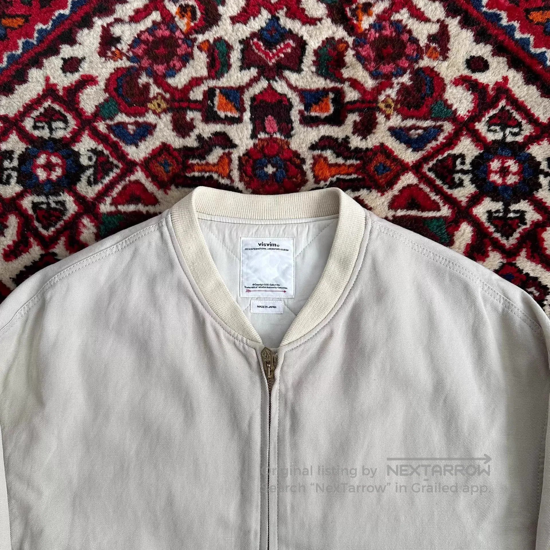 Visvim White Zip-Front Bomber Jacket Size L. Size US L / EU 52-54 / 3 - 5 Thumbnail