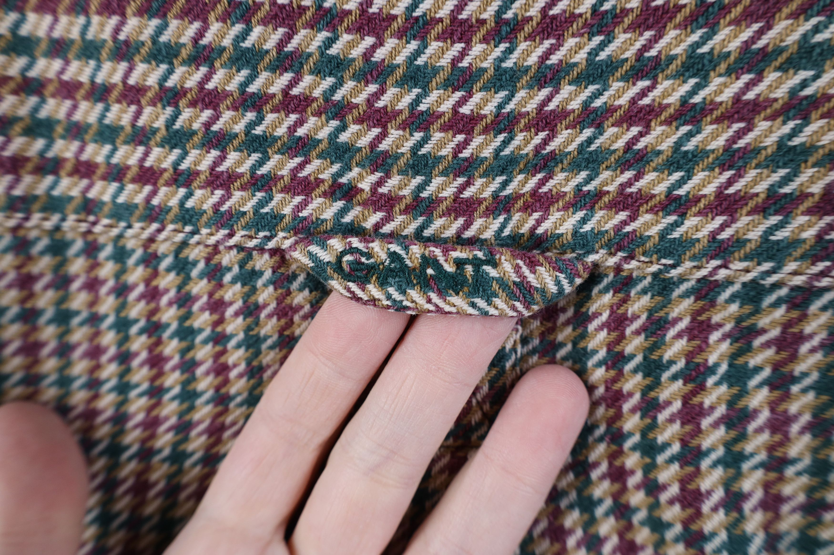 Vintage Vintage 90s Streetwear Houndstooth Flannel Button Shirt Size US M / EU 48-50 / 2 - 9 Thumbnail