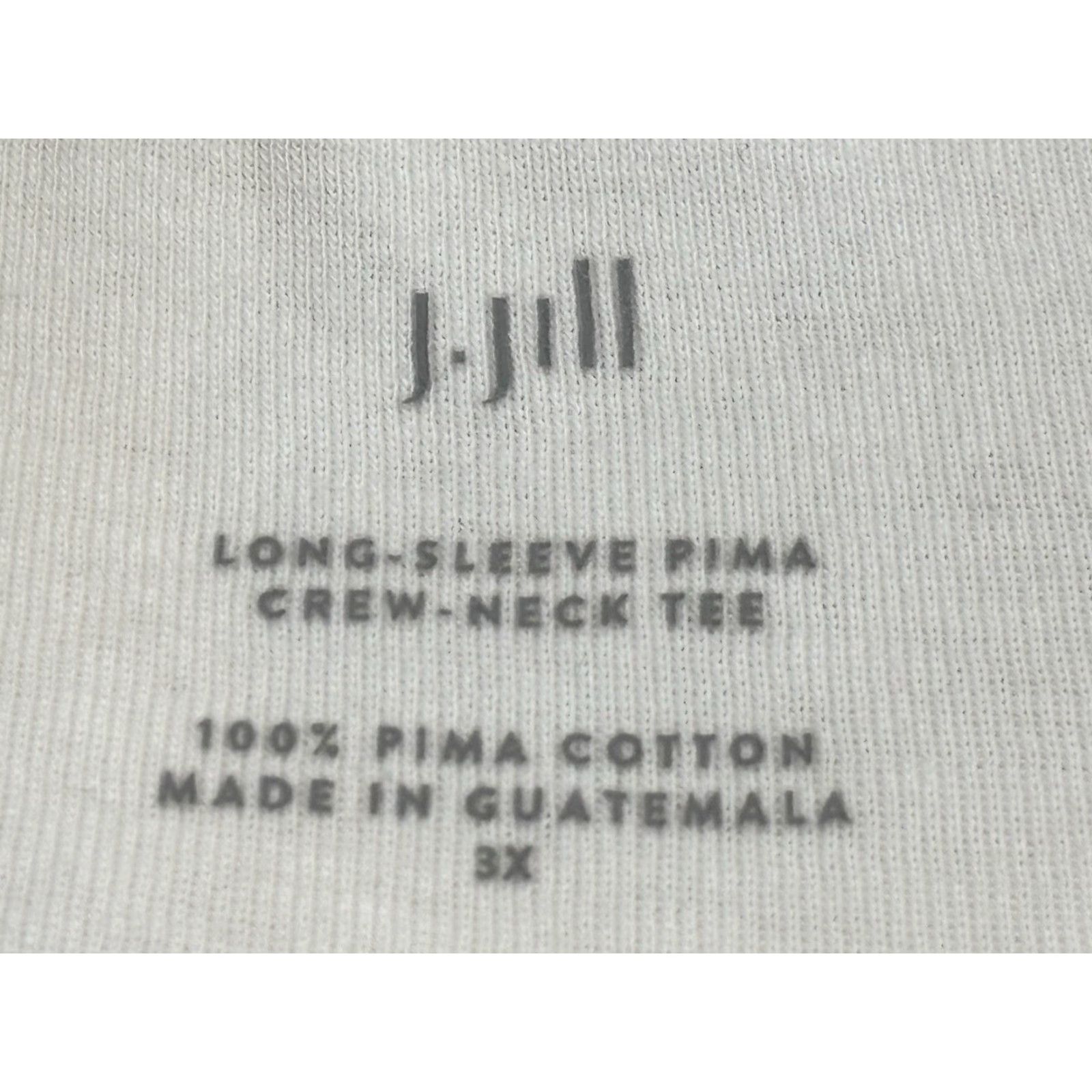 J. Jill J. Jill Long Sleeve Pima Crew Neck Tshirt Women’s 3X Plus White Casual Basic Shirt Womens Size XXL / US 16-18 / IT 52-54 - 6 Thumbnail