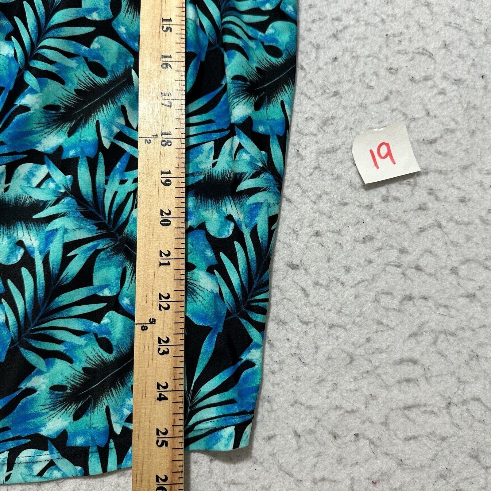 Other Blair 16 Swim Top Padded Teal Blue Hawaiian Floral Swimwear Size ONE SIZE - 7 Thumbnail