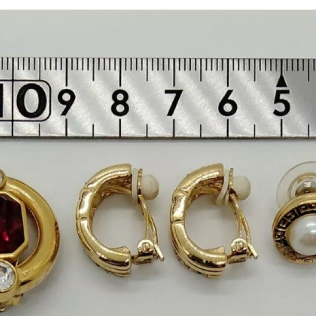 Givenchy GIVENCHY G logo clip gold and crystal earrings Size ONE SIZE - 6 Thumbnail
