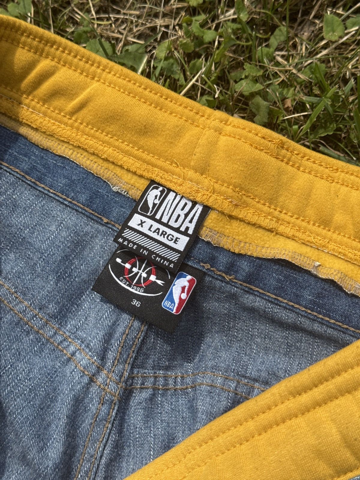 NBA UNK X NBA Double Waist Jeans by Kendall’s Customs Size US 36 / EU 52 - 4 Thumbnail