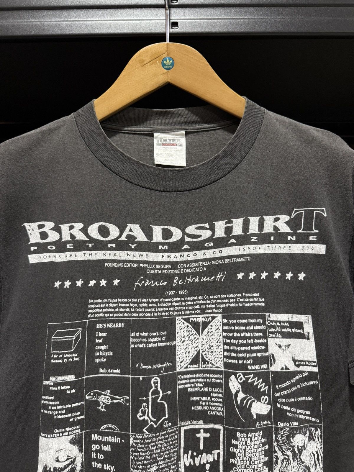 Andy Warhol Vintage 90s PopArt Broadshirt Poetry Megazine Thrashed Faded Size US M / EU 48-50 / 2 - 4 Thumbnail