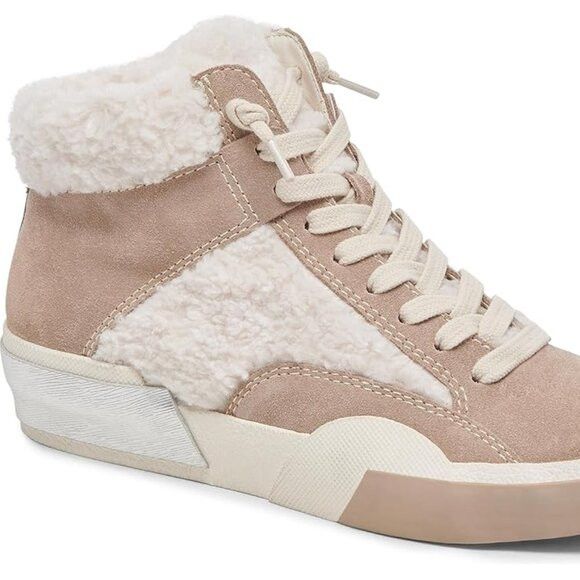Dolce Vita Dolce Vita Zilvia Plush High-Top Sneakers - Suede Size US 7 / IT 37 - 2 Thumbnail