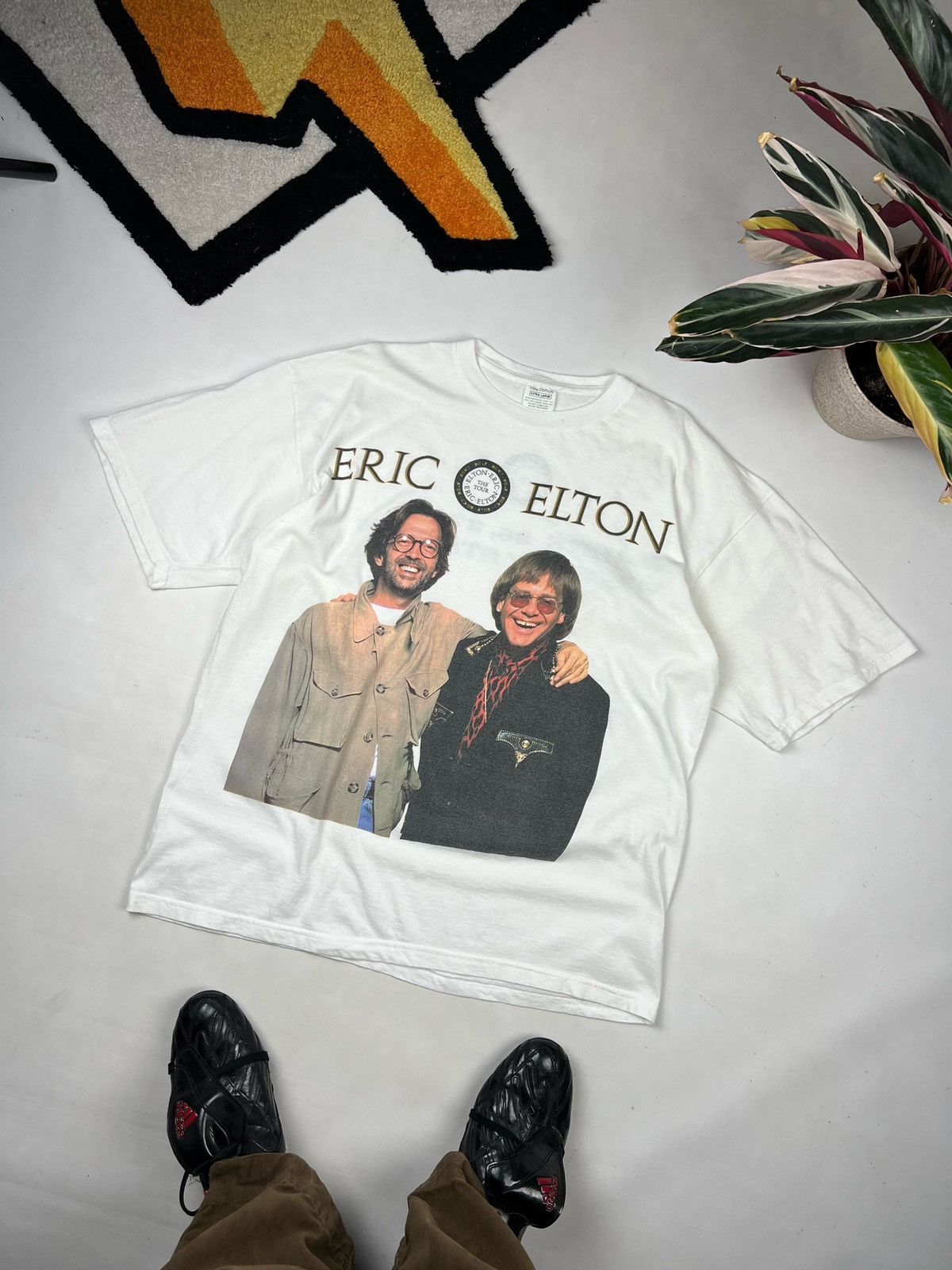 Band Tees × Vintage Vintage Elton John Eric Clapton Tour T Shirt Size XL Size US XL / EU 56 / 4 - 2 Thumbnail