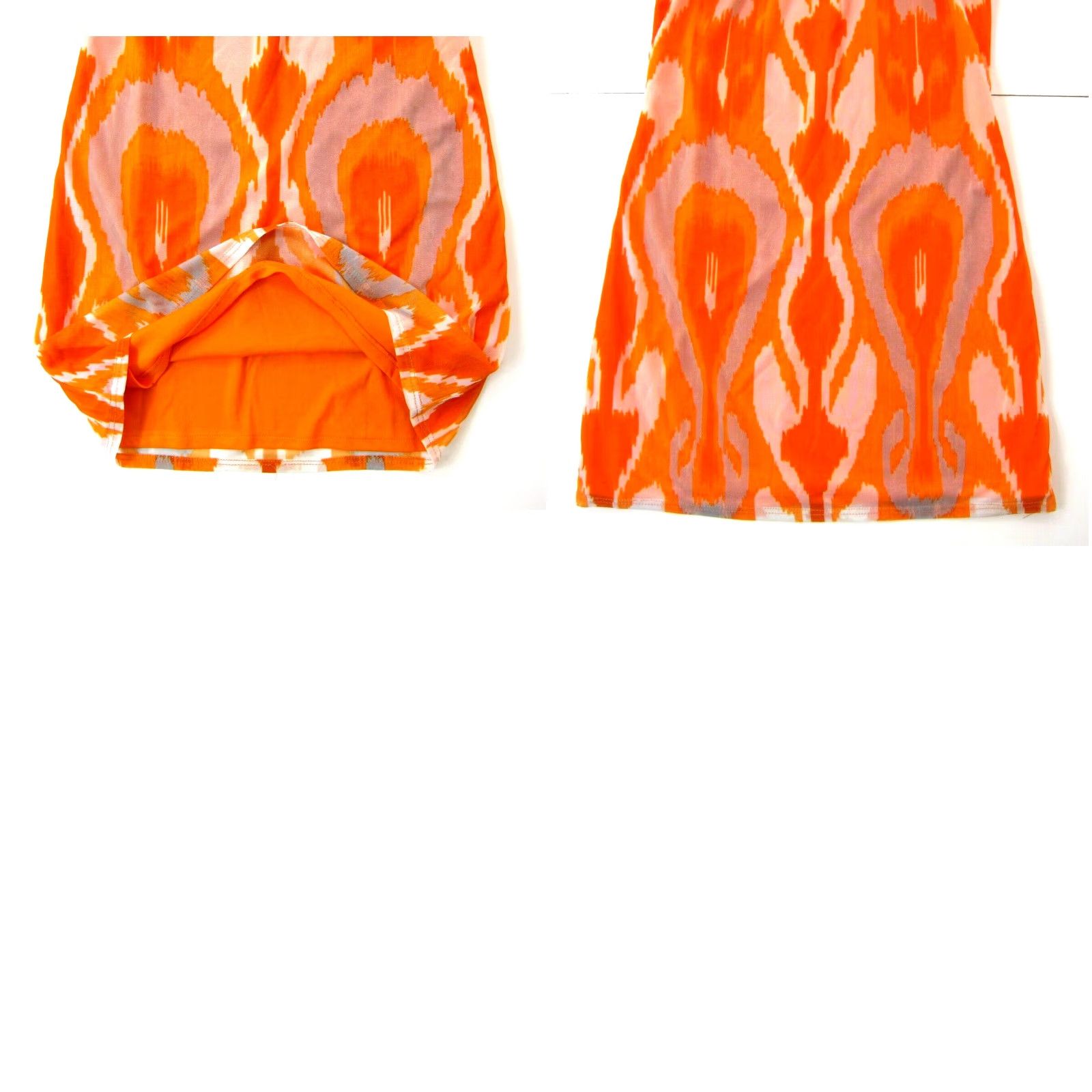 Vintage VINTAGE INC International Concepts Orange White Beaded High Neck Stretch Dress Small Size S / US 4 / IT 40 - 8 Thumbnail