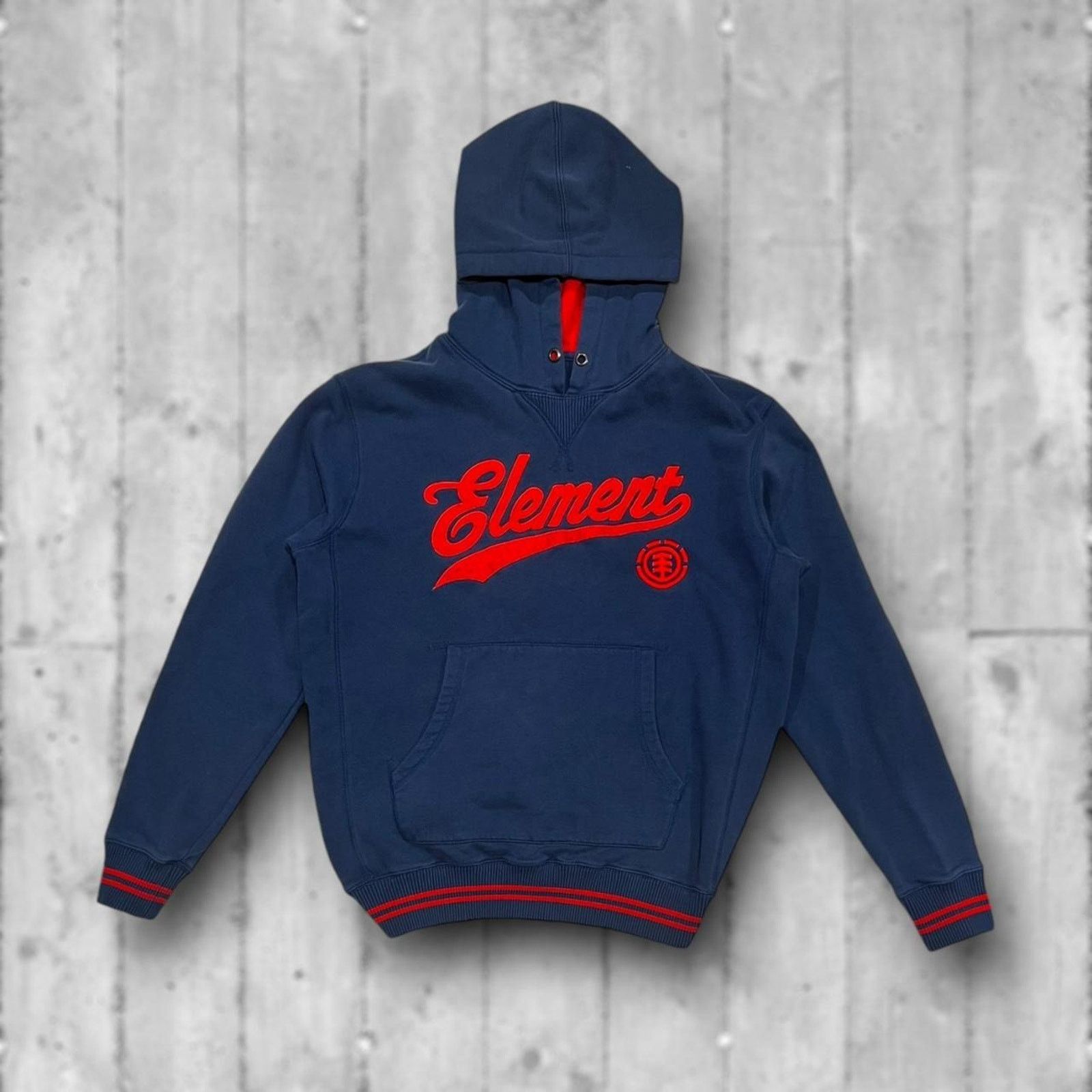 Element Element Skateboards Embroidered Logo Navy Blue & Red Hoodie Size US M / EU 48-50 / 2 - 1 Thumbnail