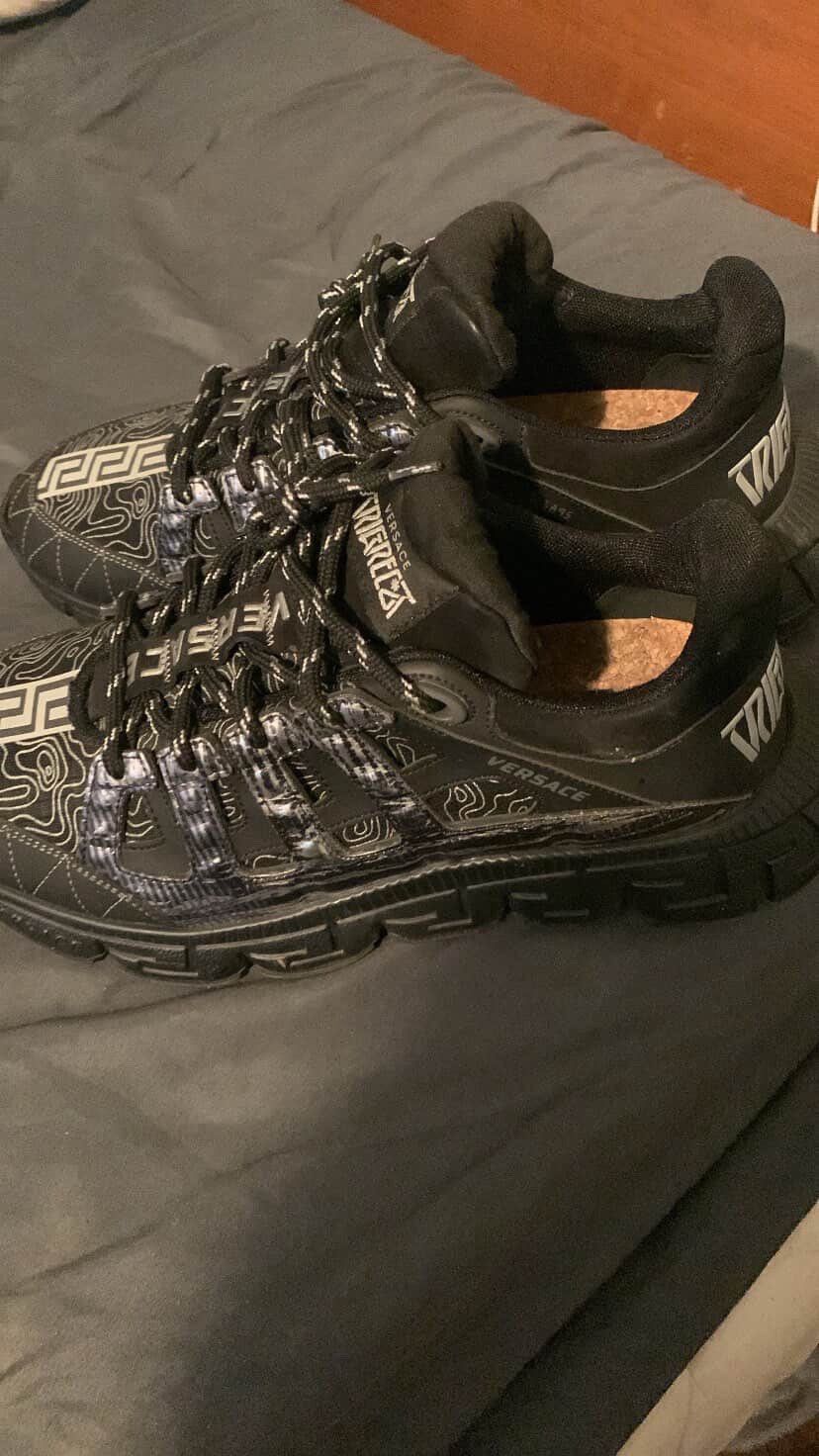 Versace Versace Trigreca black and silver low-top sneakers. Size US 11 / EU 44 - 2 Thumbnail
