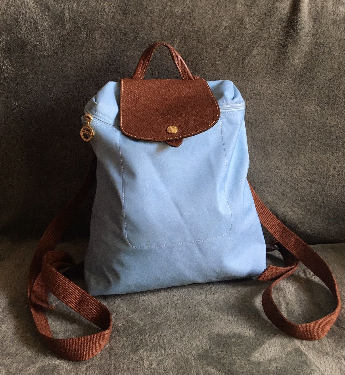 Longchamp Longchamp Le Pliage Blue Nylon Backpack Bag Size ONE SIZE - 2 Thumbnail