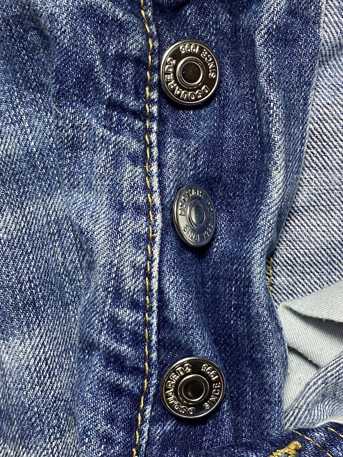 Dsquared2 Vintage Dsquared2 Blue Wash Distressed Skinny Jeans Size US 33 - 9 Thumbnail