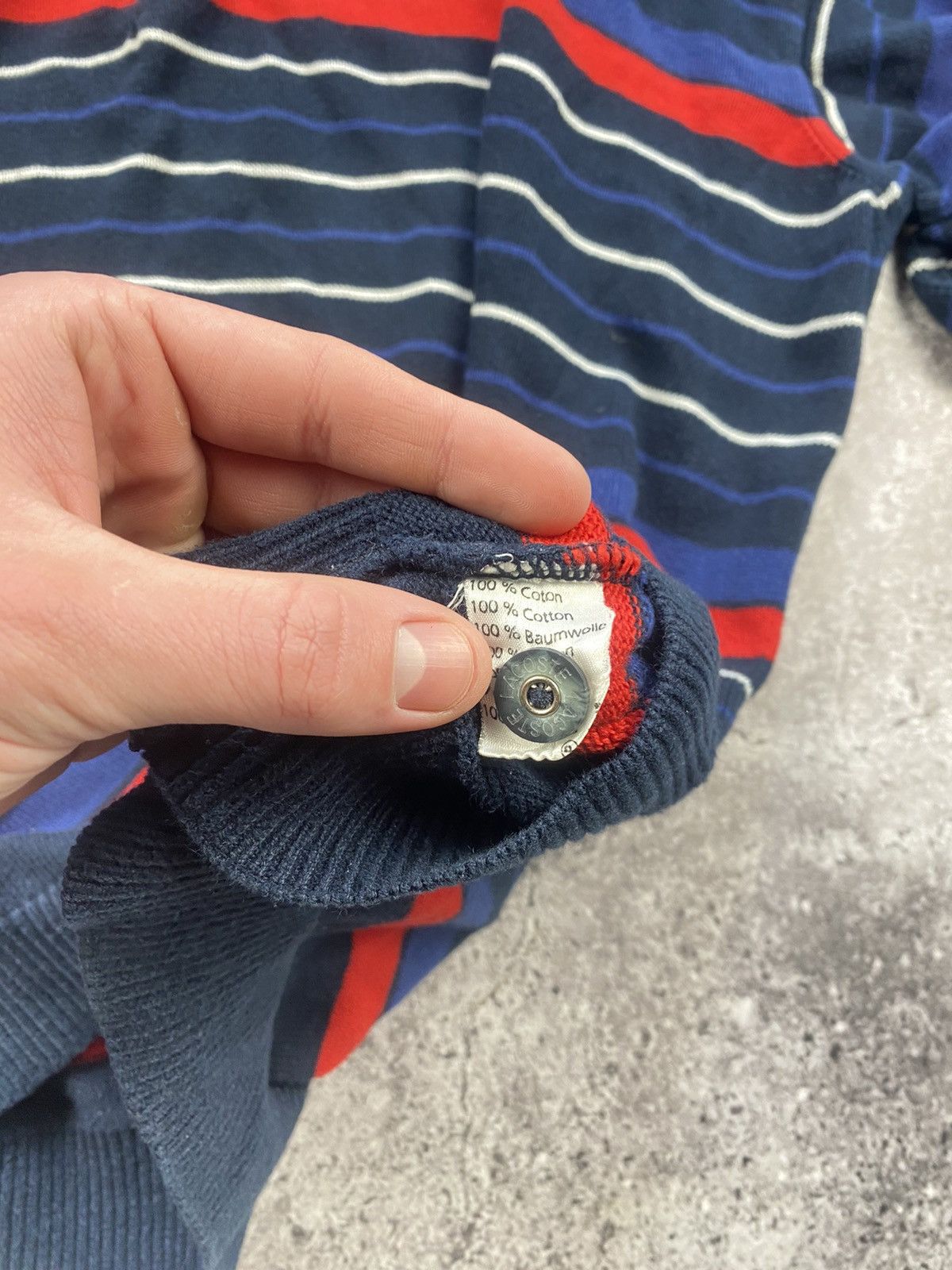 Japanese Brand × Lacoste × Vintage Vintage Lacoste Striped Shirt Long Sleeve Polo 90s Japan Size US XXL / EU 58 / 5 - 5 Thumbnail