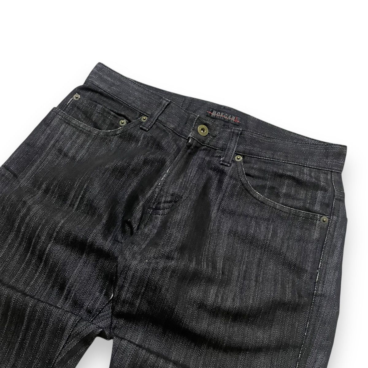 Japanese Brand ORIGINAL FLARE JAPAN MORGAN HOMME BLACK (31×40) Size US 31 - 3 Thumbnail