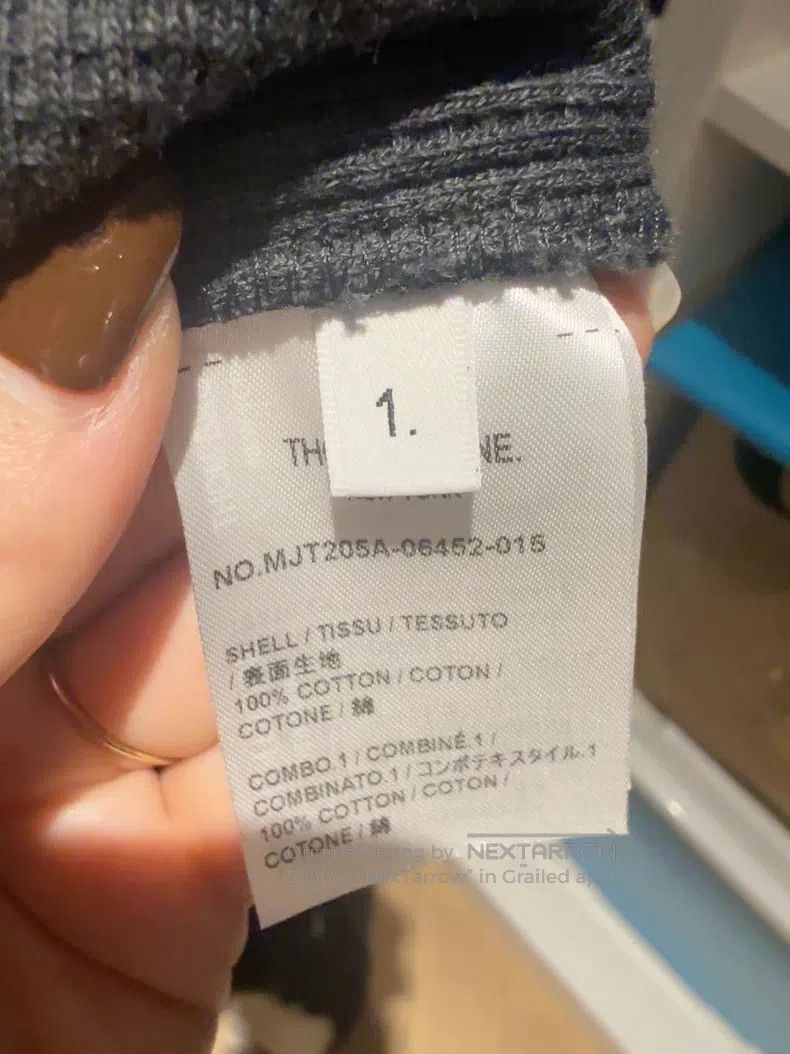 Thom Browne Thom Browne Classic Waffle Exercise Sweatshirt, Dark Grey Size US S / EU 44-46 / 1 - 4 Thumbnail