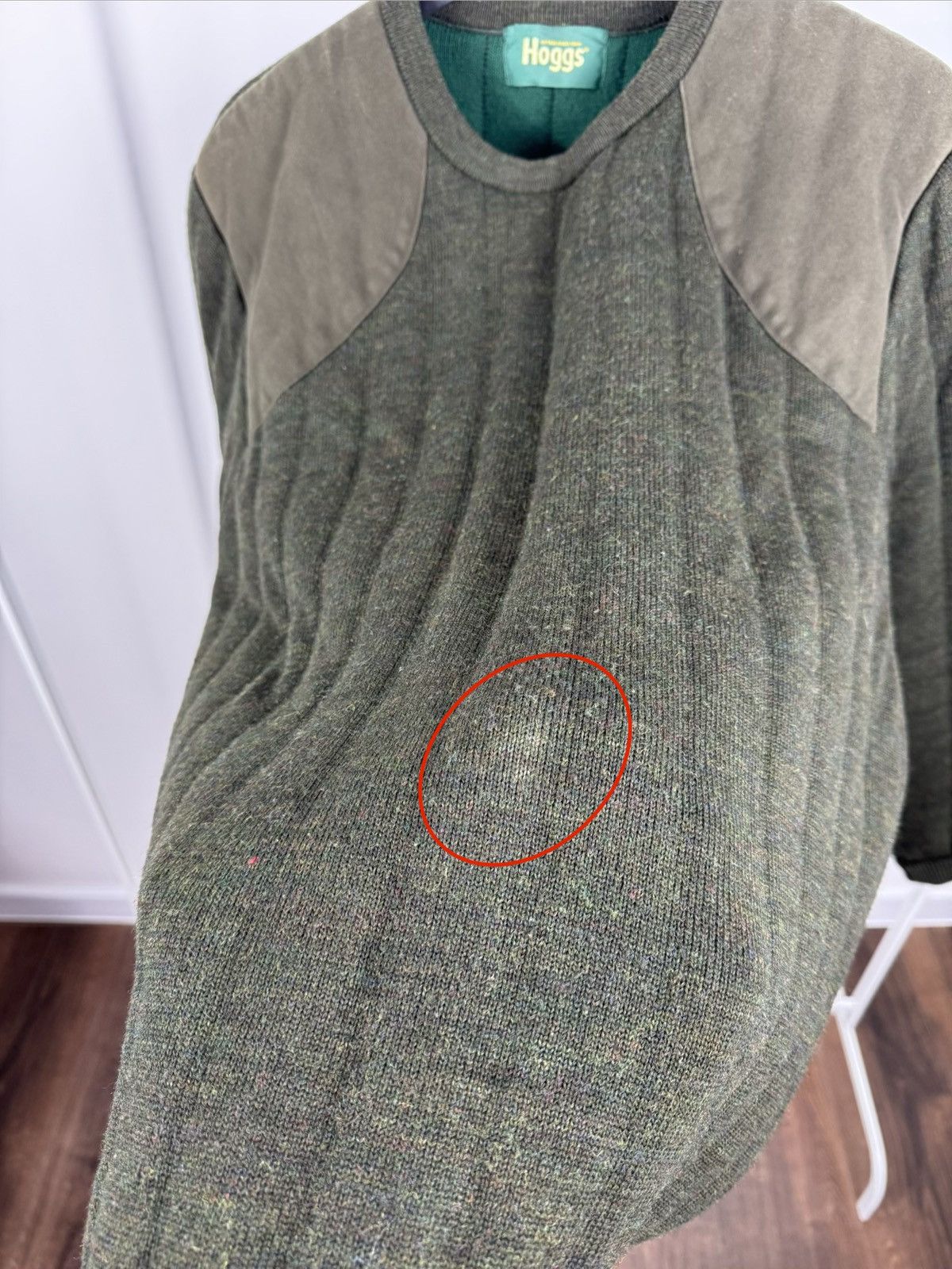 Other Hoggs Quiltknit Wool Hunting Sweater Padded Elbow Shoulder L Size US L / EU 52-54 / 3 - 5 Thumbnail