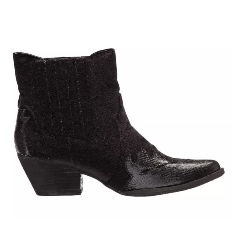 Other VERY VOLATILE Black Velvet Western Ankle Boots | US Wm 7 NEW Size US 7 / IT 37 - 4 Thumbnail