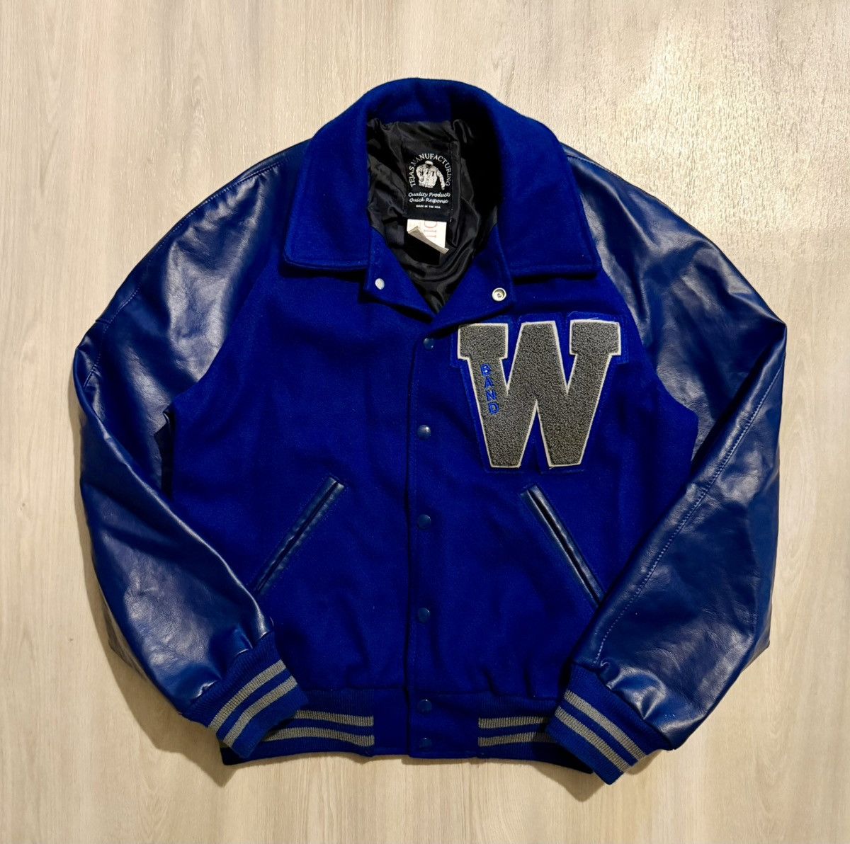 Vintage Vintage Y2K Varsity Letterman Bomber “W” Band Patch Sz S Size US S / EU 44-46 / 1 - 1 Thumbnail