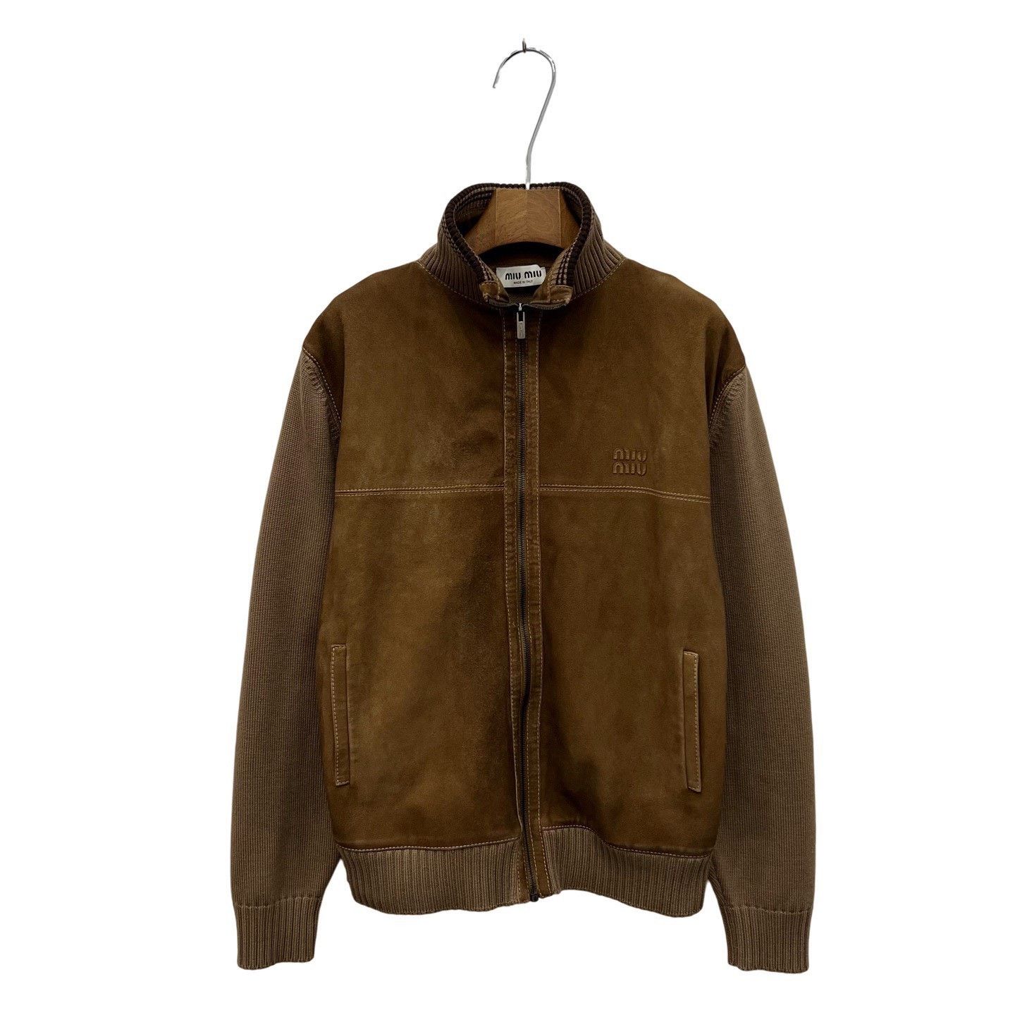 Miu Miu Miu Miu Wool Leather Zip Cardigan Size S / US 4 / IT 40 - 1 Thumbnail