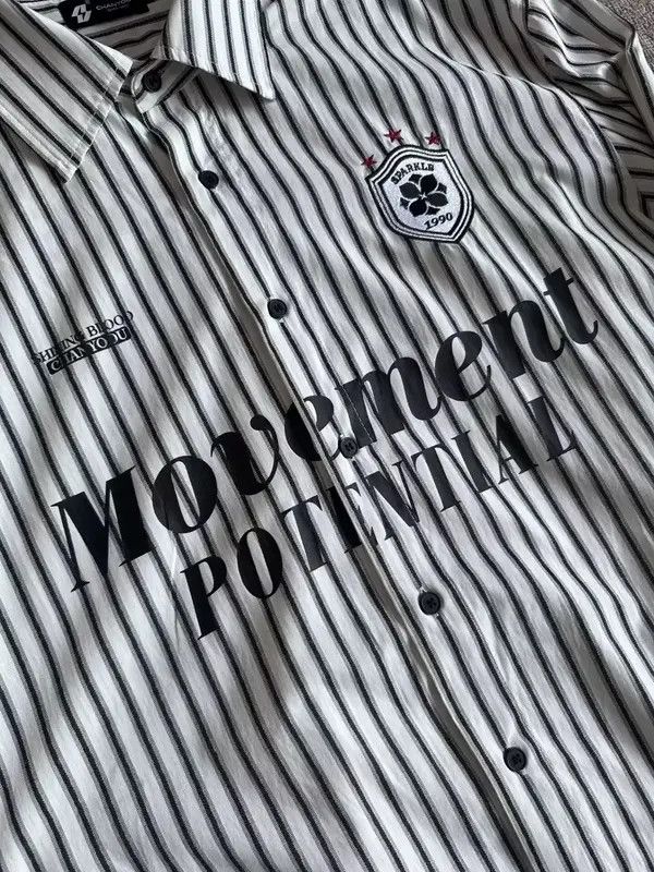 VIBE Blokecore retro movement striped button up shirt Size US L / EU 52-54 / 3 - 6 Thumbnail