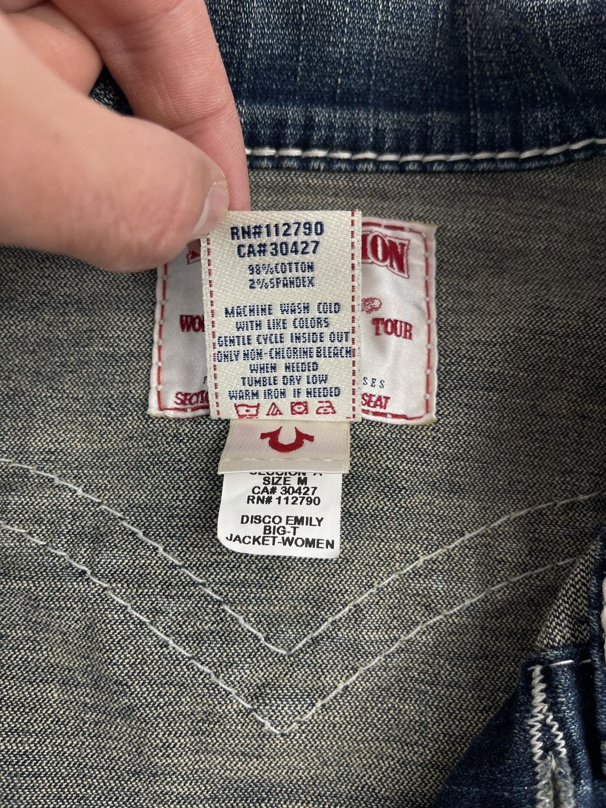 Swarovski × True Religion × Vintage True Religion Swarovski Denim Jacket Y2k Size M / US 6-8 / IT 42-44 - 9 Thumbnail