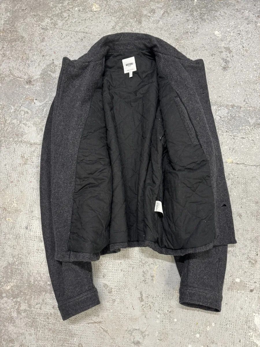 Moschino 2000s Moschino Grey Wool Bomber Jacket Size US L / EU 52-54 / 3 - 6 Thumbnail