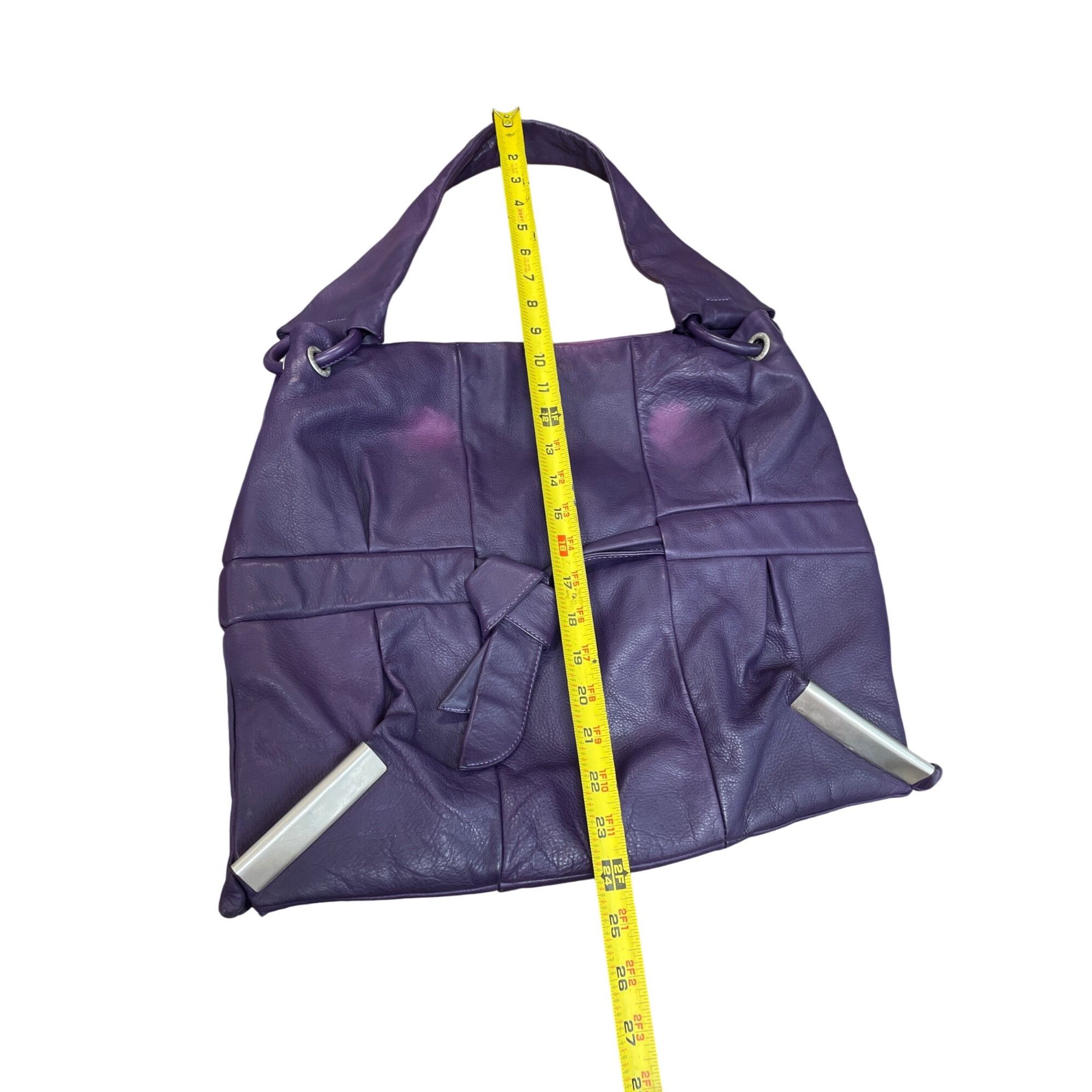 Other Renato Angi Vintage womans purple silver leather hobo should Size ONE SIZE - 6 Thumbnail