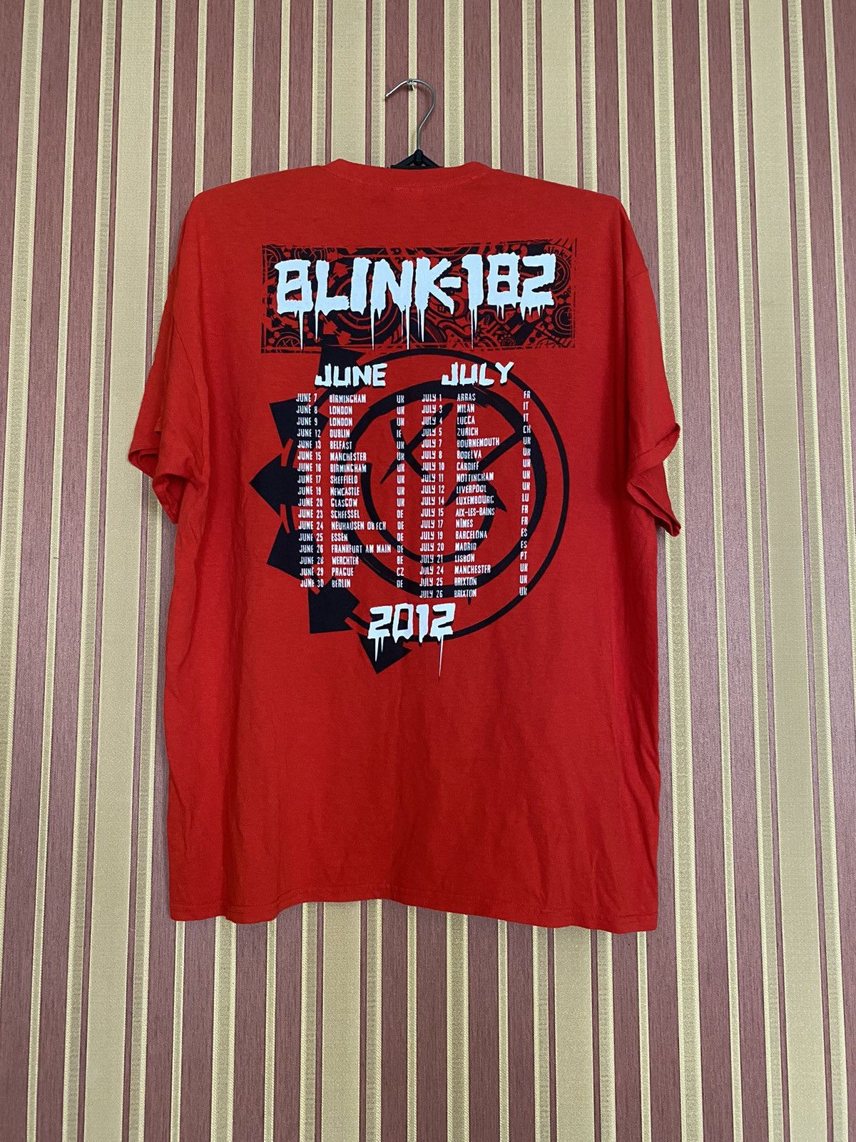 Band Tees 2012 Blink-182 Shirt 20 Years Anniversary UK & European Tour Size US XL / EU 56 / 4 - 6 Thumbnail
