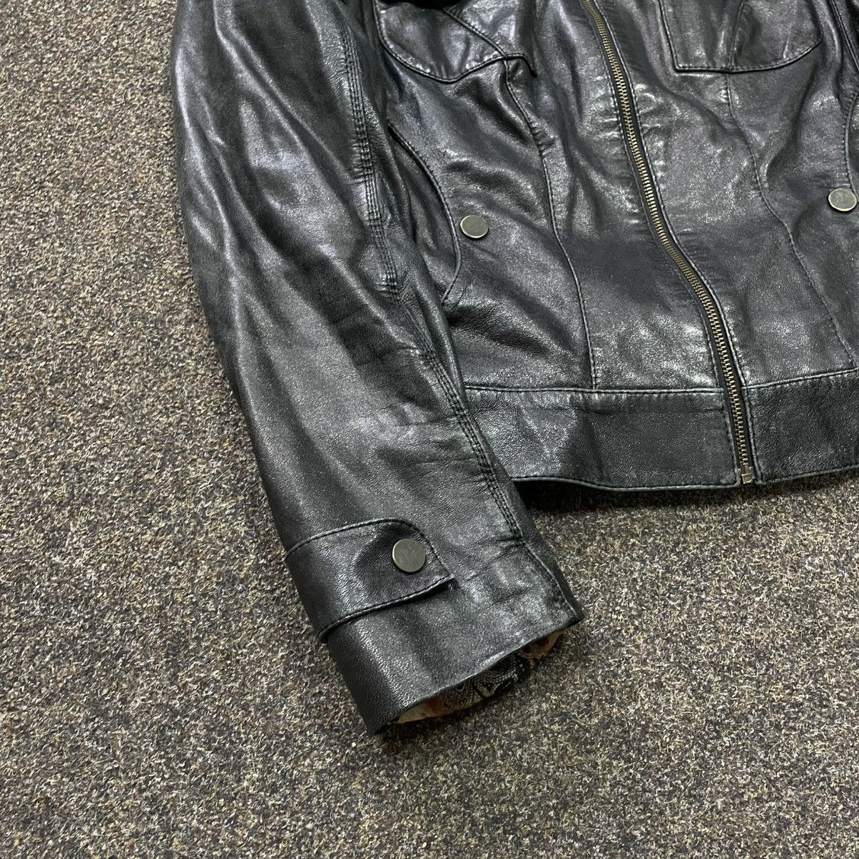 Genuine Leather Vintage Y2K Leather Jacket Biker Punk Opium BALENCIAGA Style Size S / US 4 / IT 40 - 2 Thumbnail