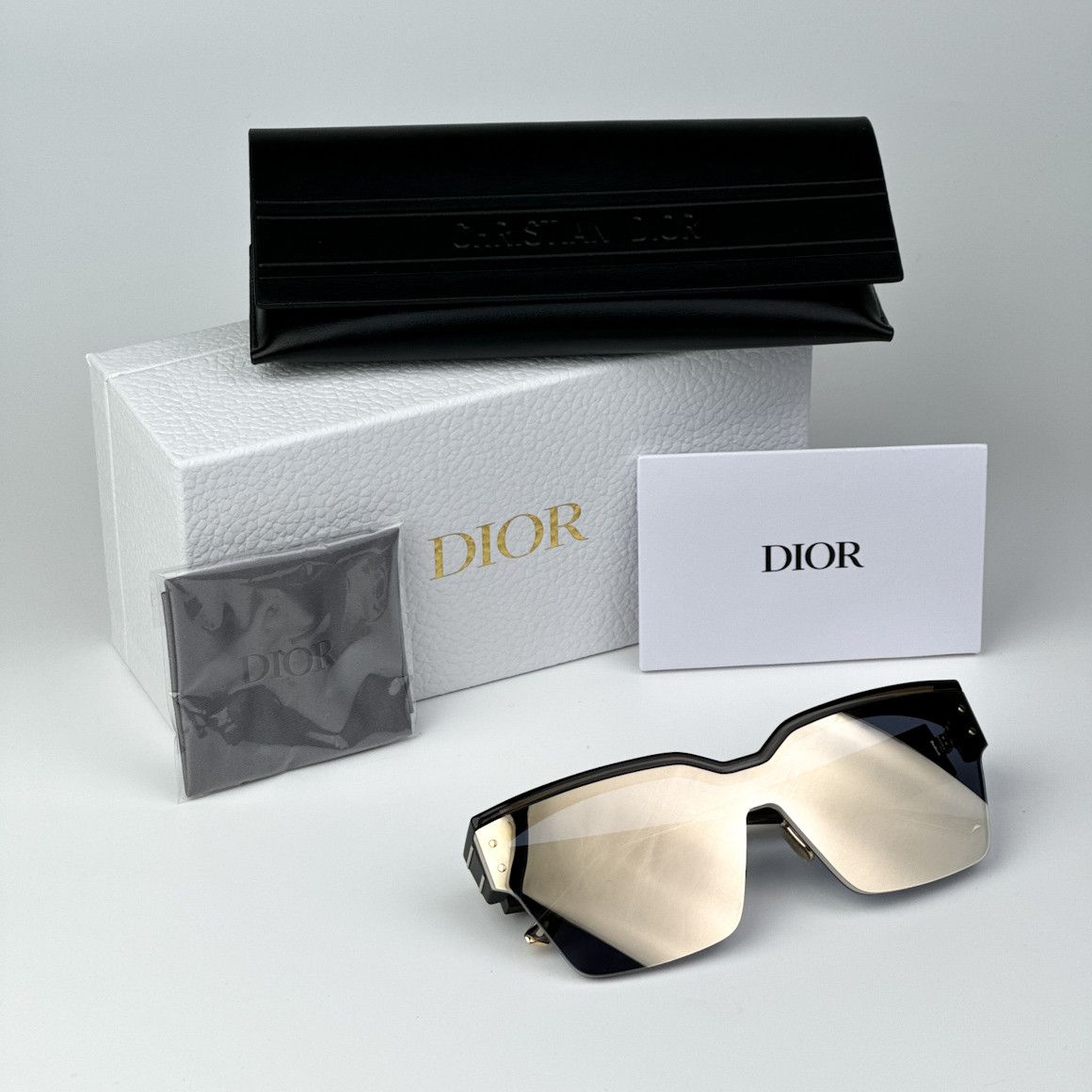 Dior NEW Dior DIORCLUB M4U 55A5 Mirrored Unisex Shield Sunglasses Size ONE SIZE - 8 Thumbnail