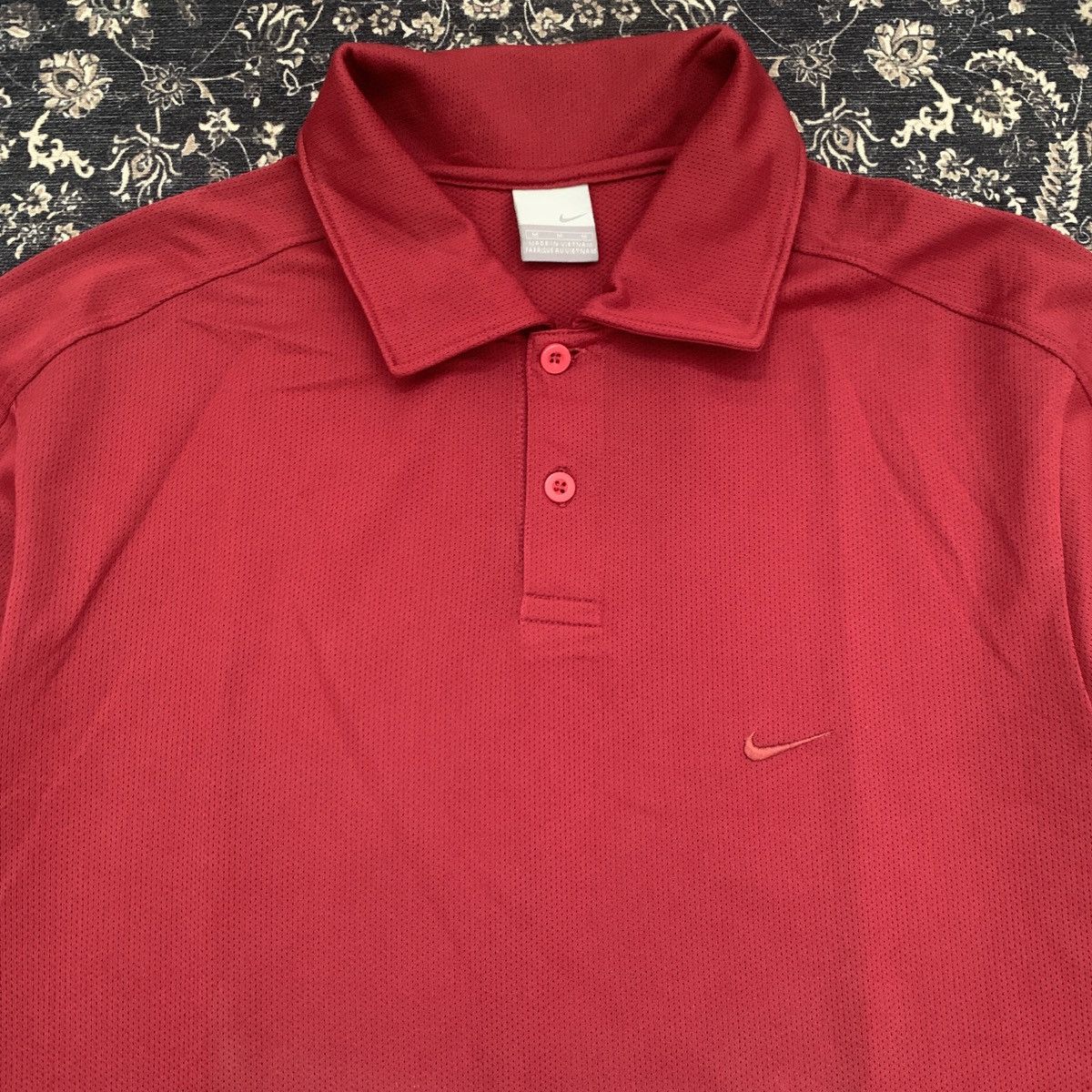 Nike × Vintage Vintage Y2K Red Nike Polo Shirts Jersey Size US XL / EU 56 / 4 - 2 Thumbnail