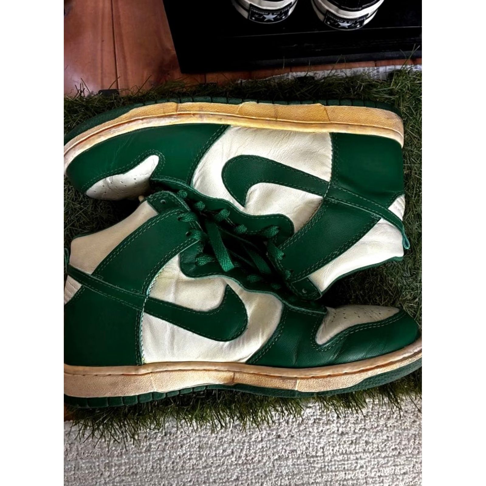 Nike VINTAGE Nike Dunk High Sneaker 2008 Green LTD Original Collection Men 9.0US Size US 9 / EU 42 - 3 Thumbnail