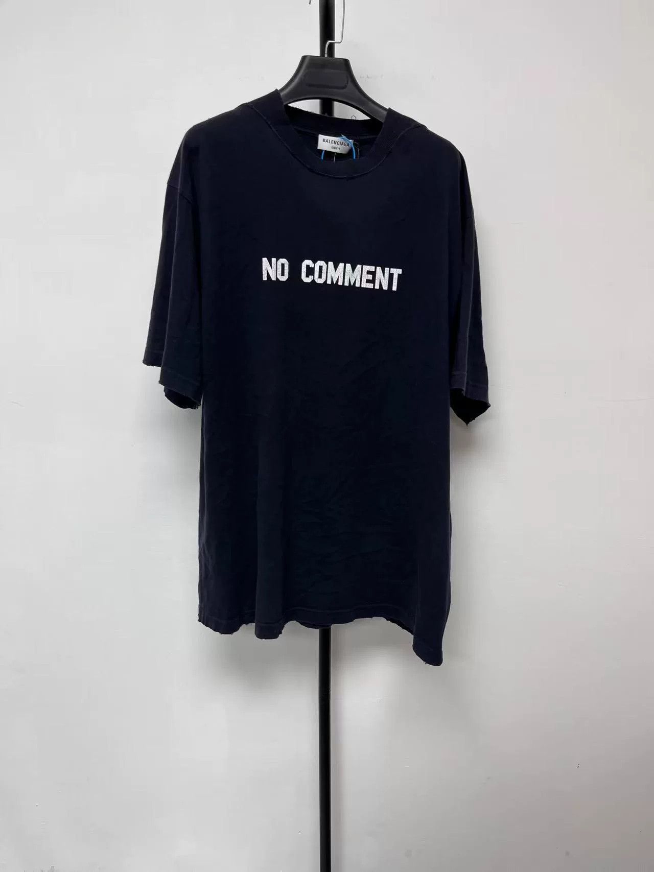 Balenciaga SS22 No Comment Oversized Distressed T-Shirt | Grailed